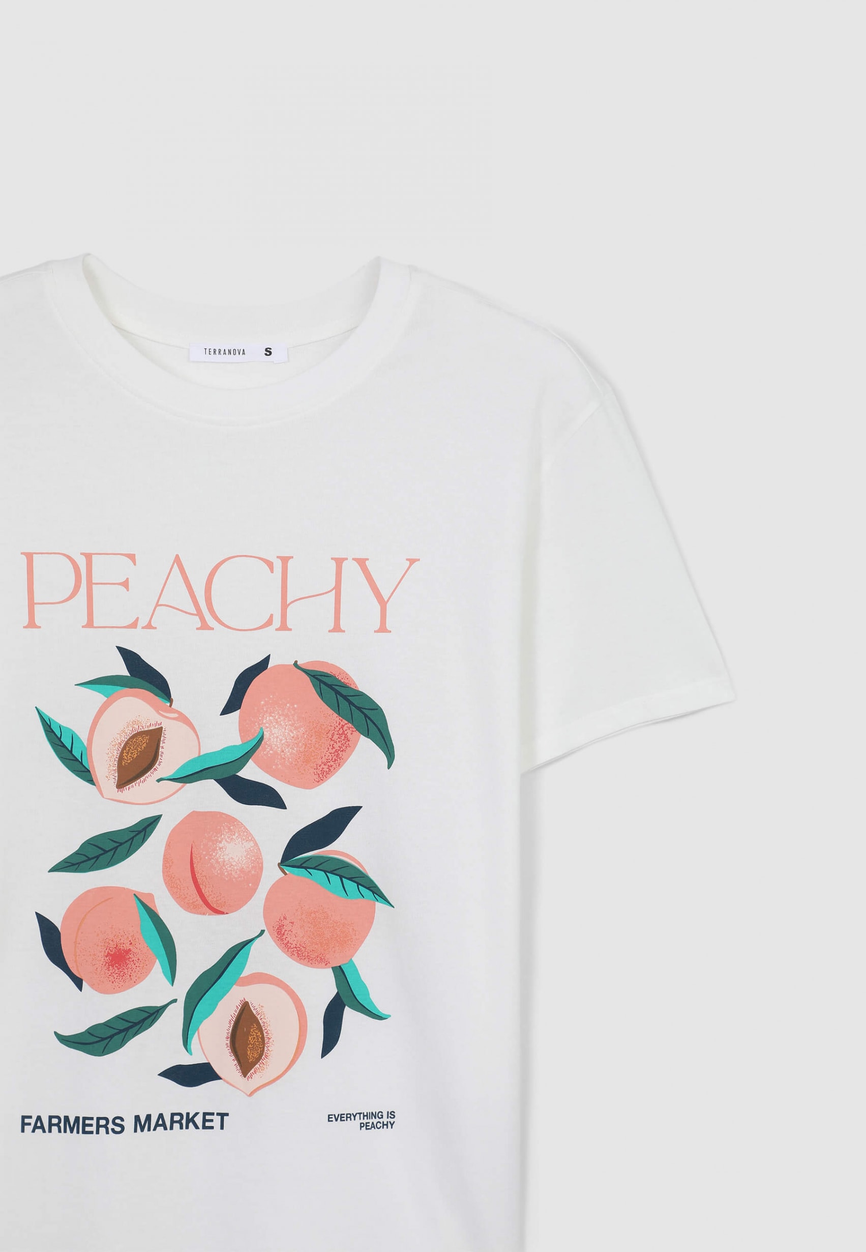 White wool Loose T-shirt with fruit print - Buy Online