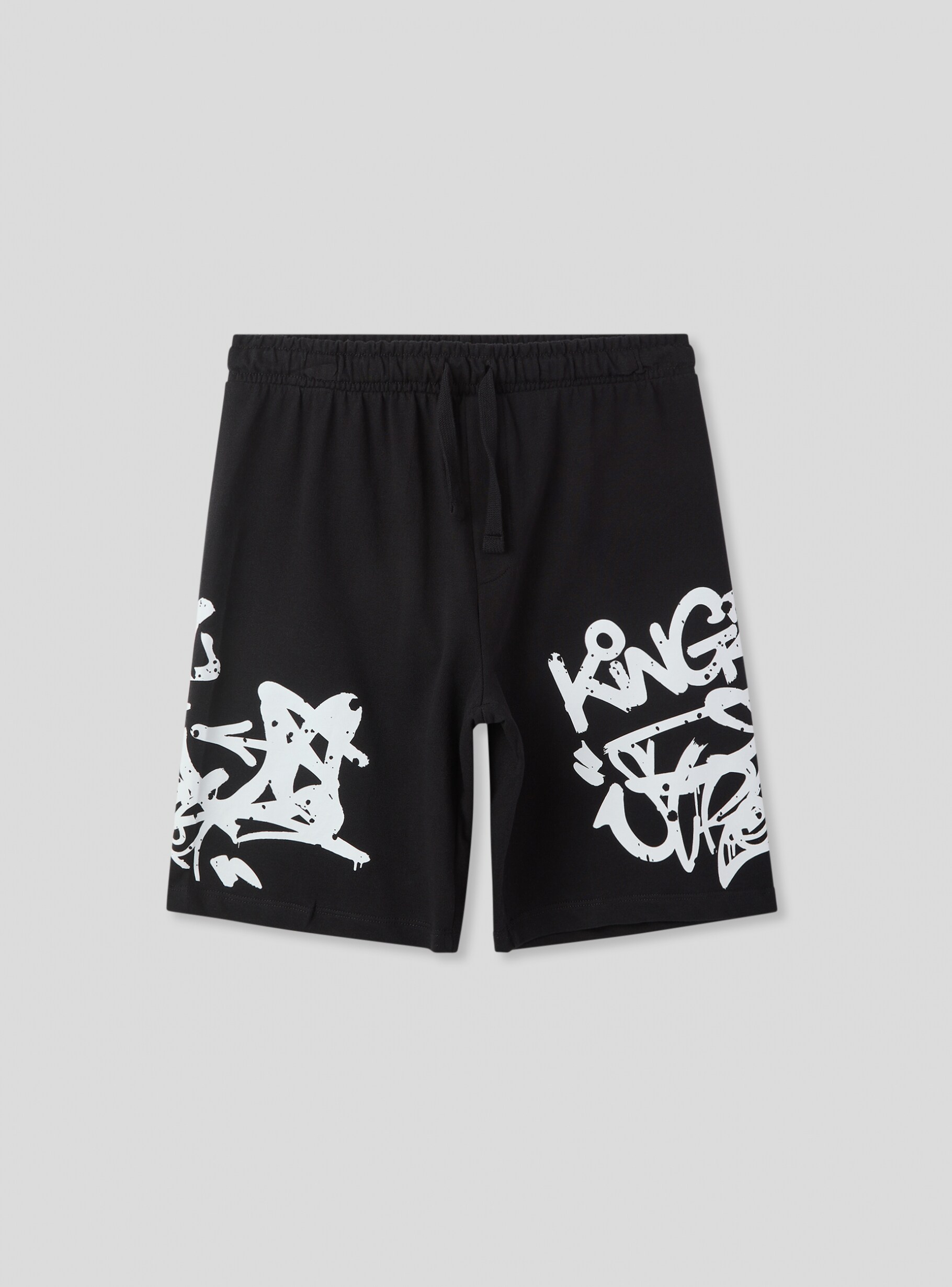 ★関税込★GRAFFITIONMIND★GRAFF PRINT SWEAT SHORTS★ Bleached Graffiti Print Sweat Shorts – Patron of the New