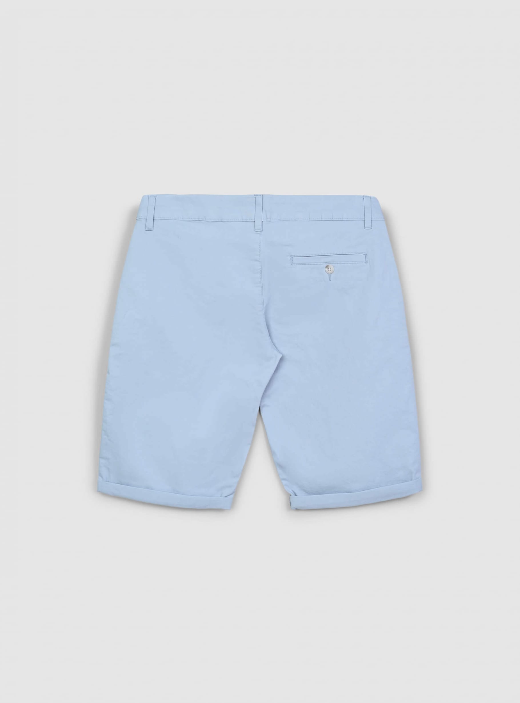 Light blue Plain coloured chino Bermuda shorts - Buy Online