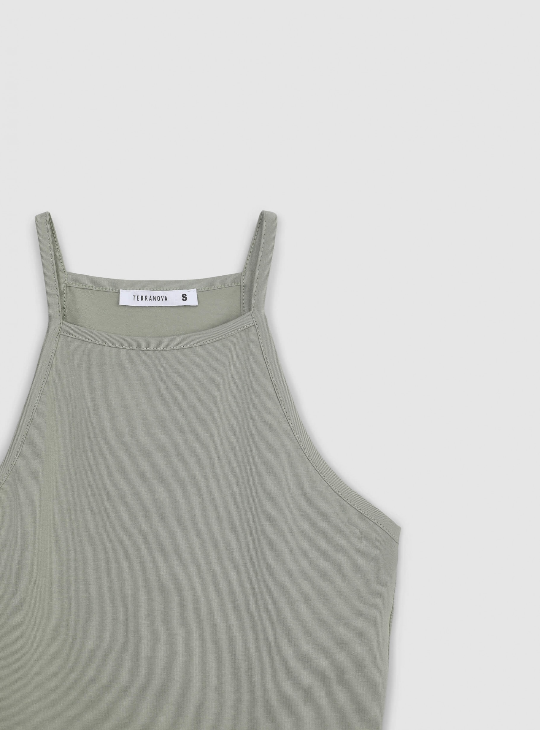 Sage Top crop with American scoop neckline - Buy Online
