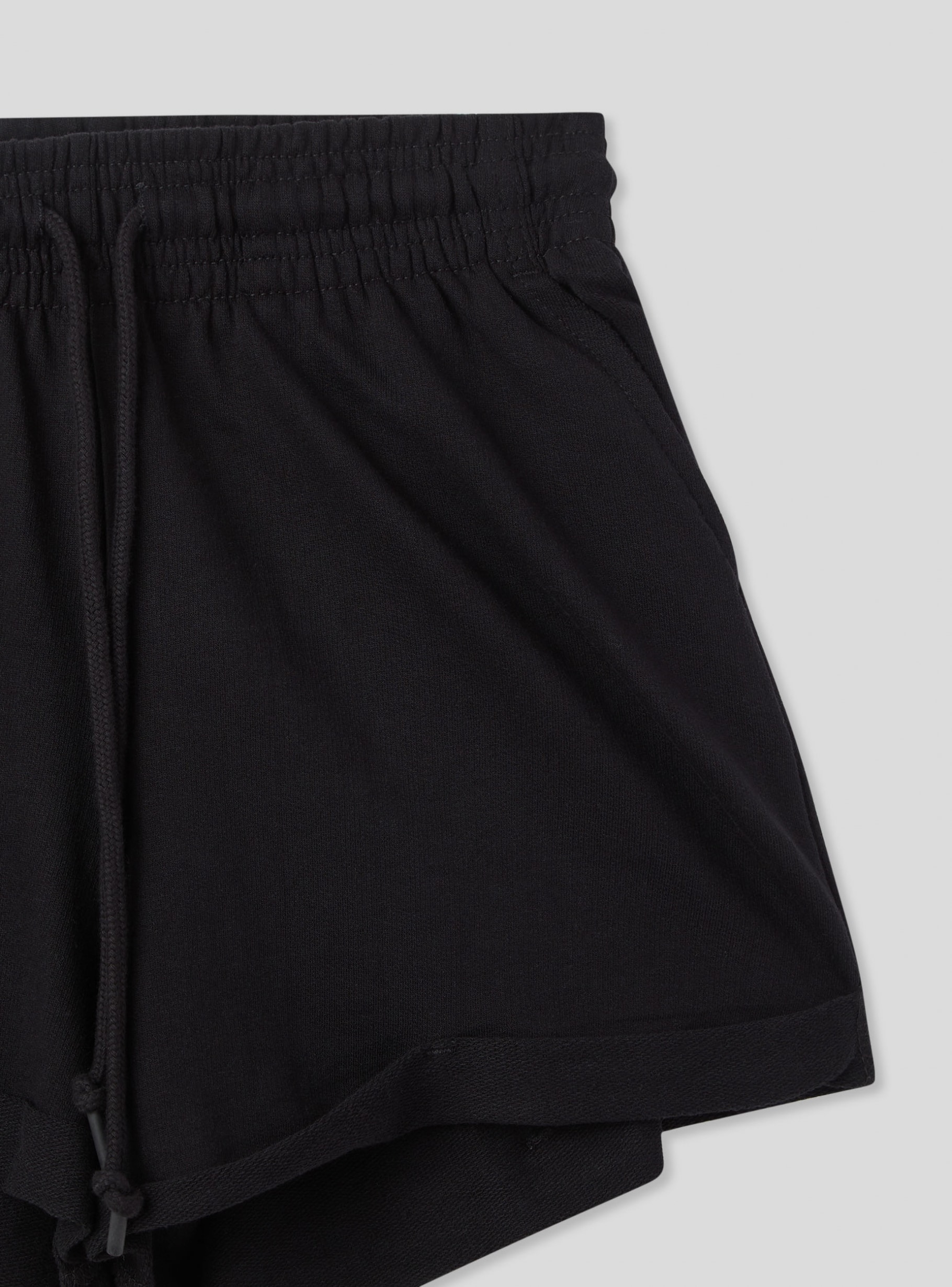 パンツ theredthread S gather knit shorts black THEREDTHREAD】S gather knit shorts