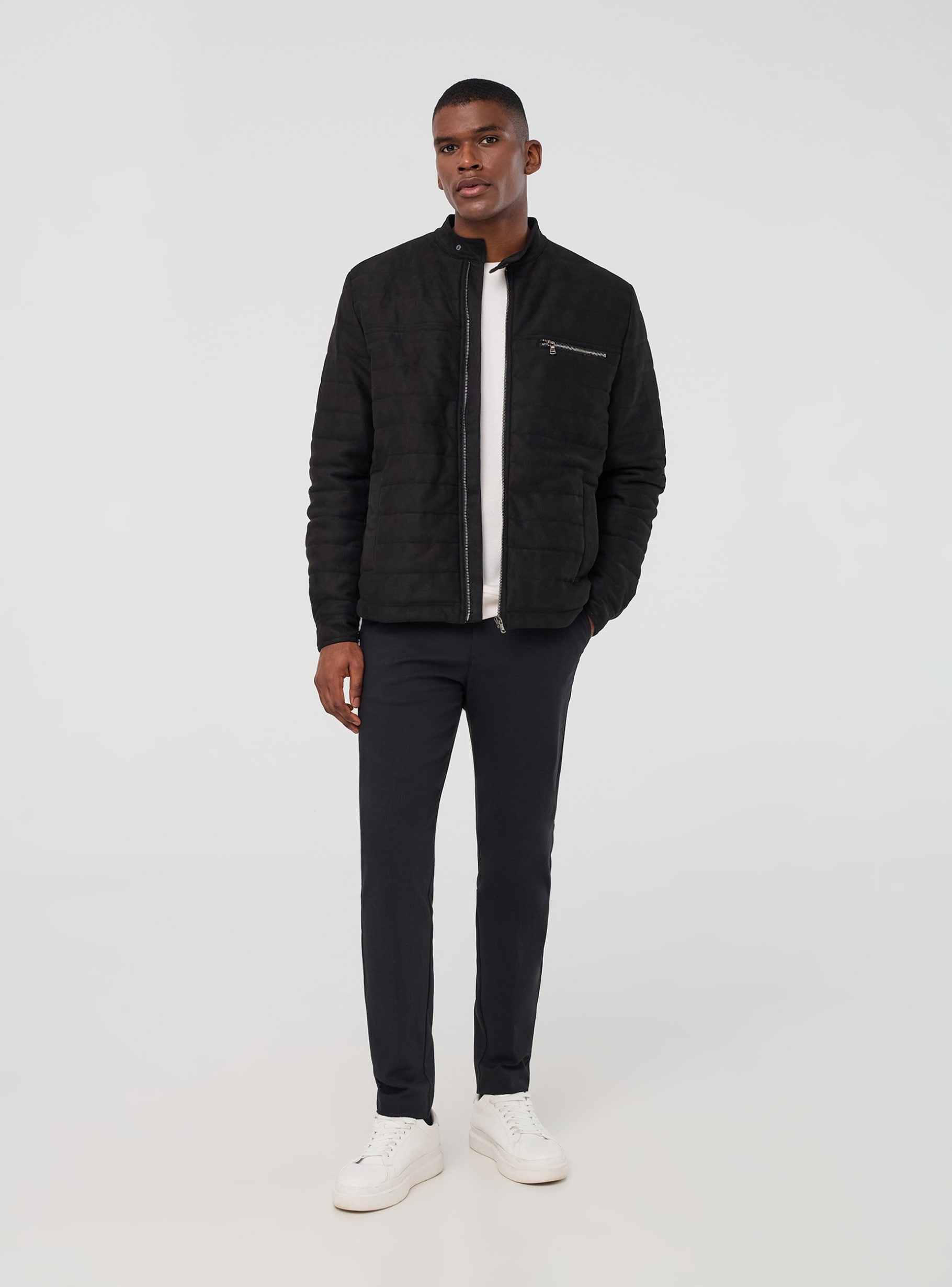 Black Jacket with a mandarin collar - Buy Online | Terranova