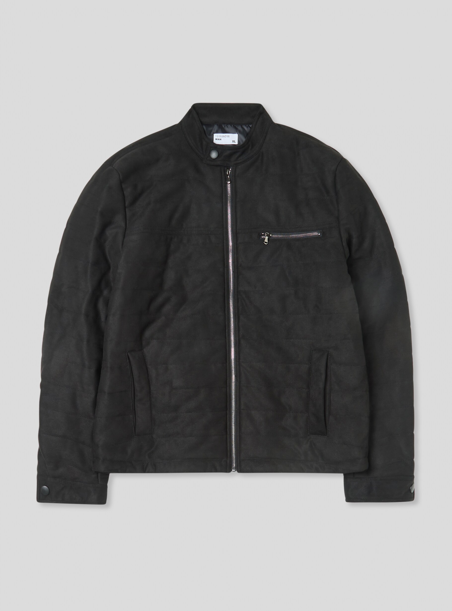 Black Jacket with a mandarin collar - Buy Online | Terranova