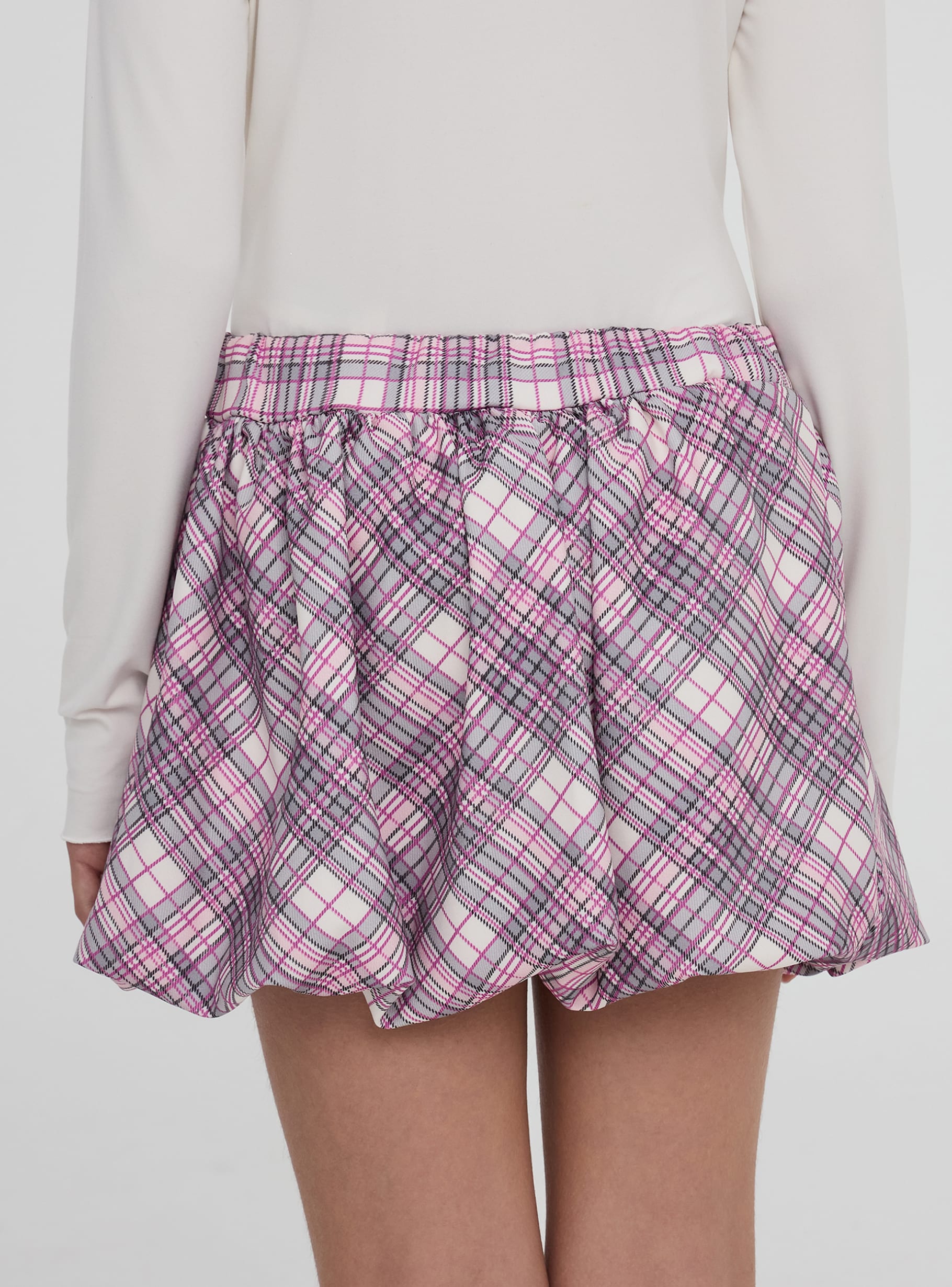Var pink Tartan balloon skirt - Buy Online | Terranova