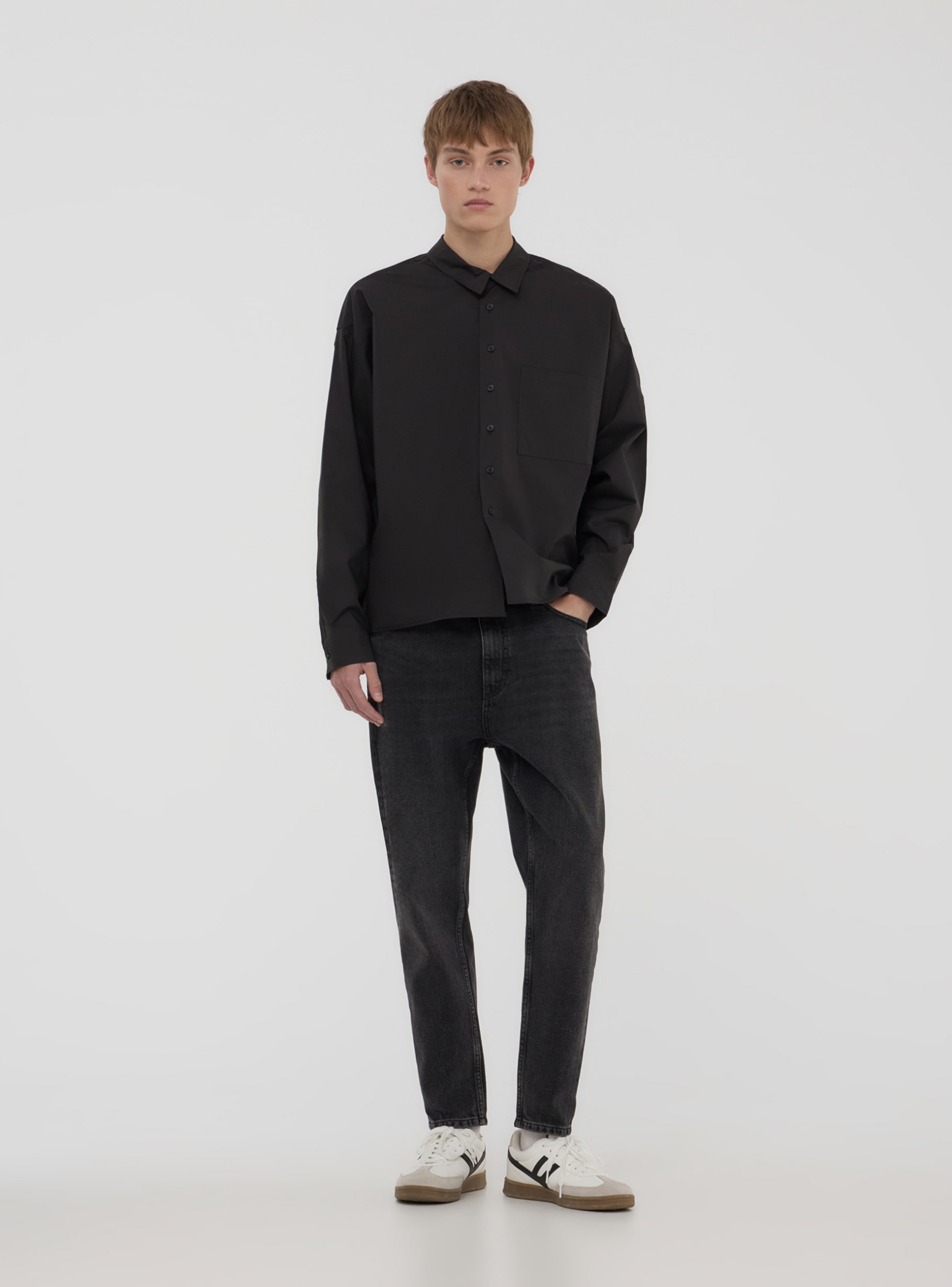 Tシャツ・カットソー citybreeze WOOLTENCEL CROP TURTLENECK T-SHIRT_GREYISH BLUE Designer fashion, Seoul-fully created | W Concept