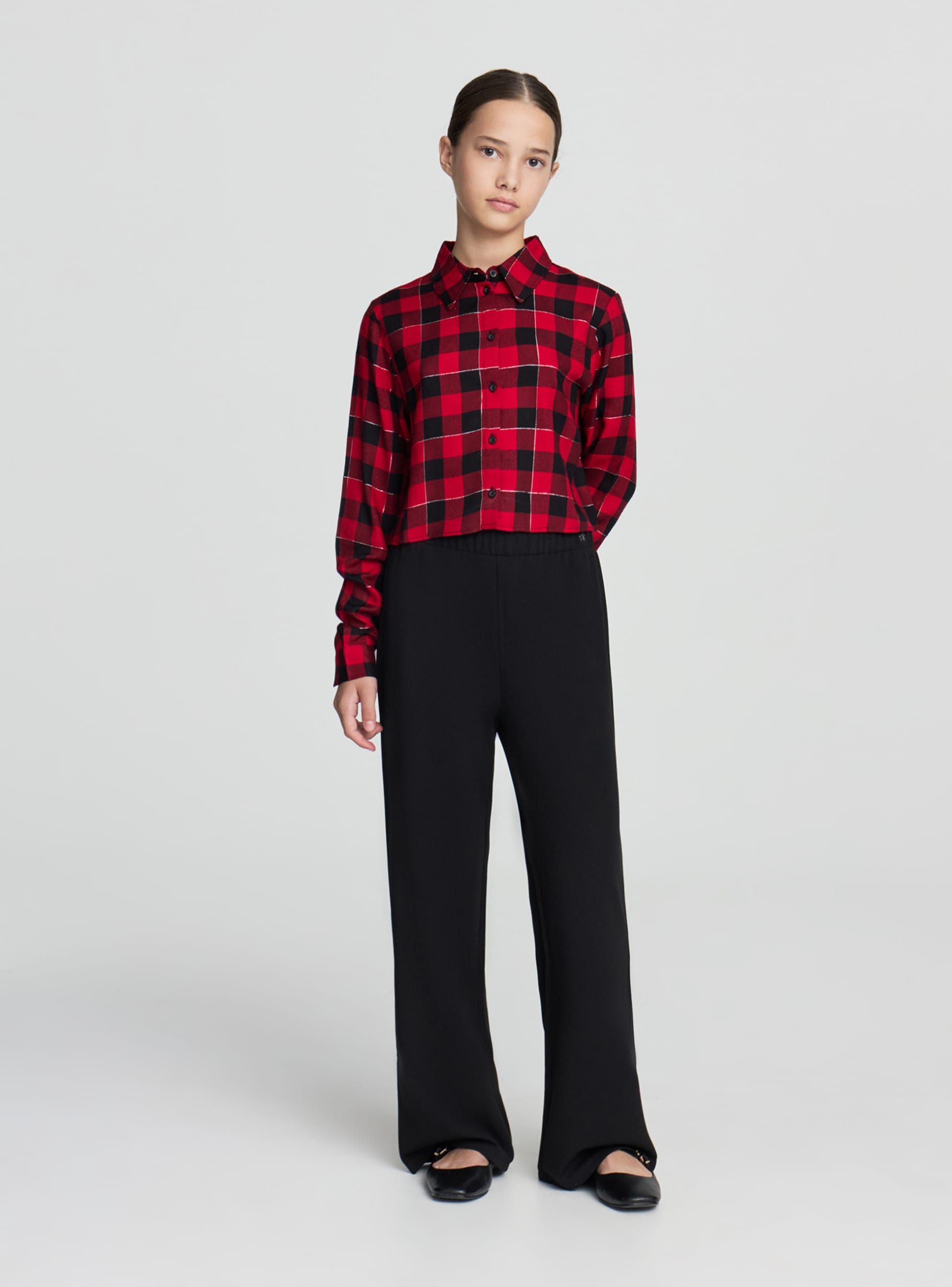 Belvet Cropped checkered shirt pink 短丈 Belvet Cropped checkered shirt pink 短丈 belvet Cropped