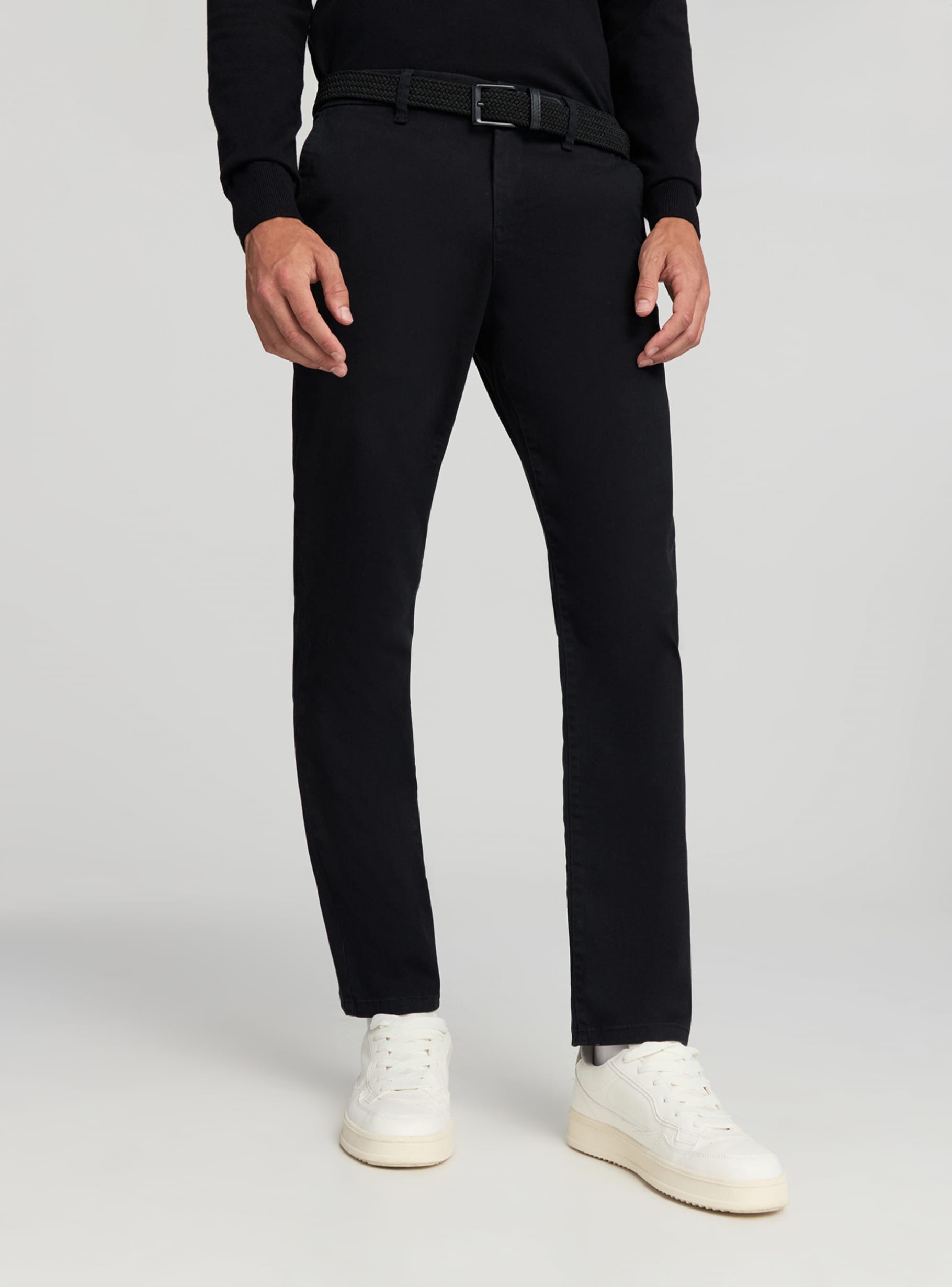 NARROW CHINO PANTS BLACK ナロウ チノパン 黒 SAB0076800001S105_det_2_071602