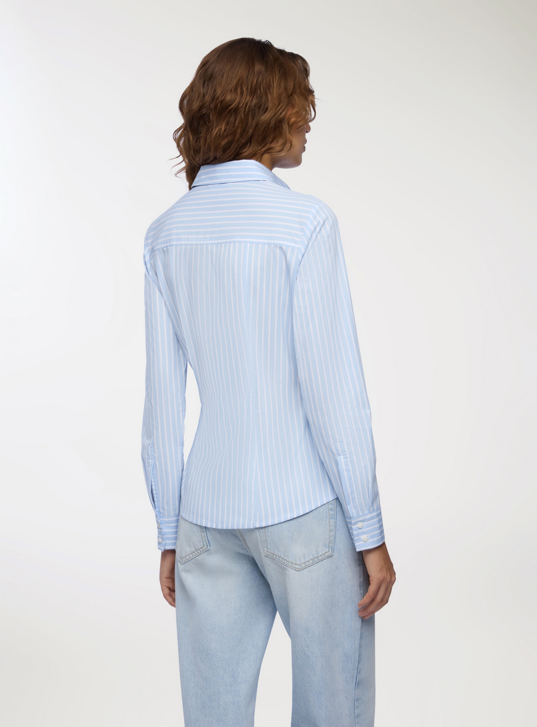 Var sky-blue Slim striped shirt - Buy Online | Terranova
