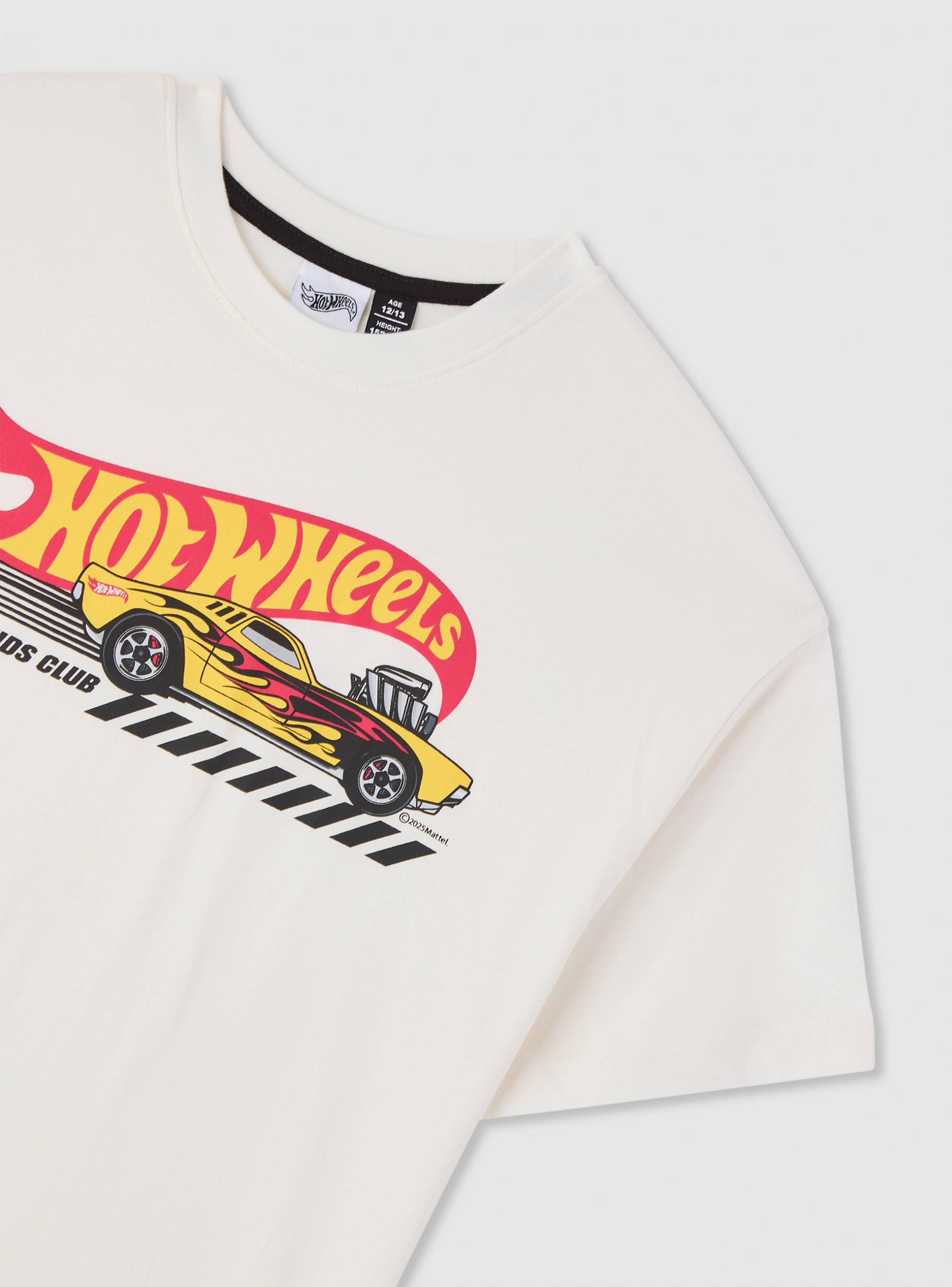 White wool T-shirt with Hot Wheels® print - Buy Online | Terranova