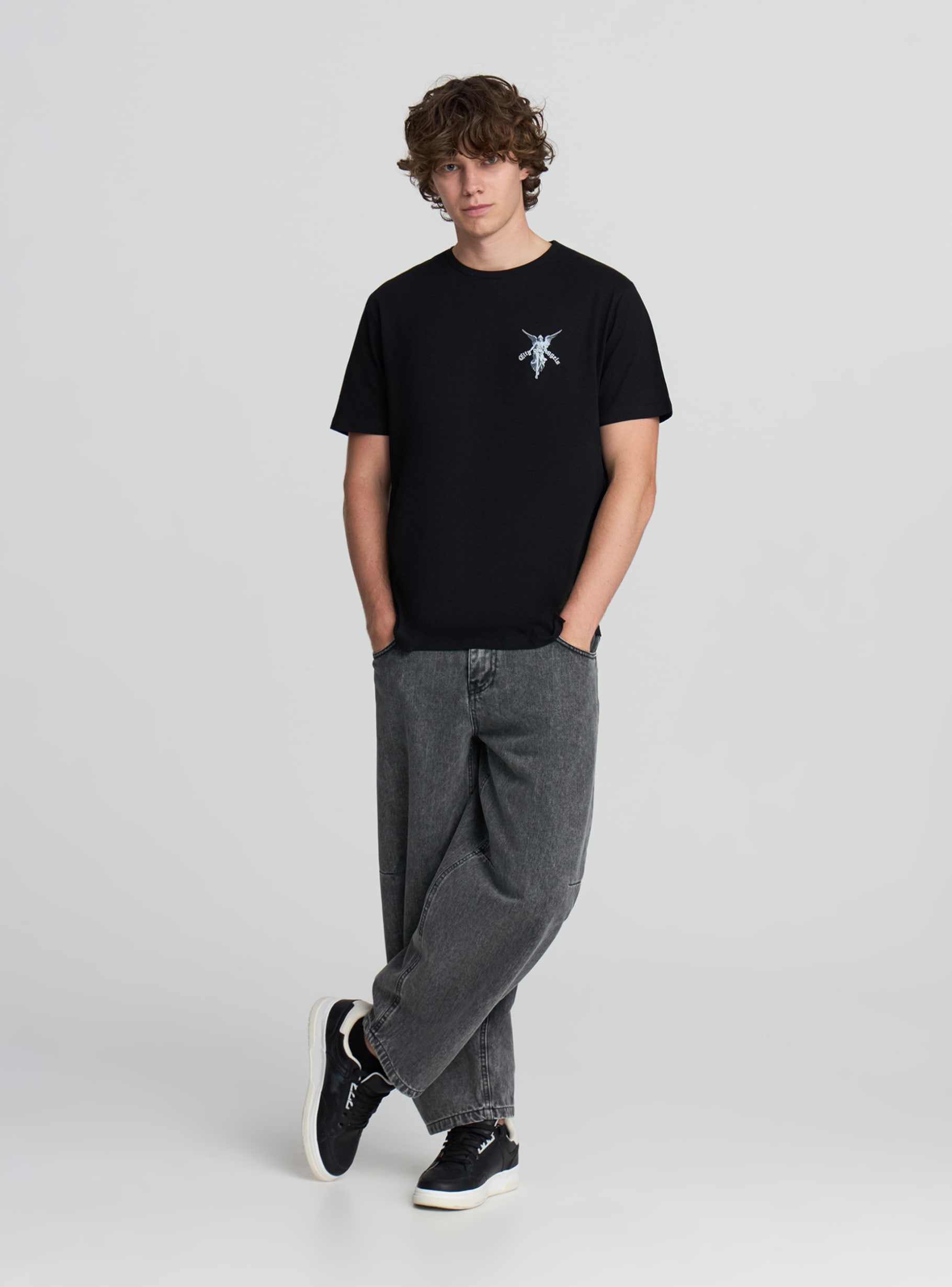 [CPGN STUDIO]★25SS★BASKET ANGEL SHORT SLEEVE T-SHIRT Koszulka T-shirt An Appendage Sakura Silver Grey