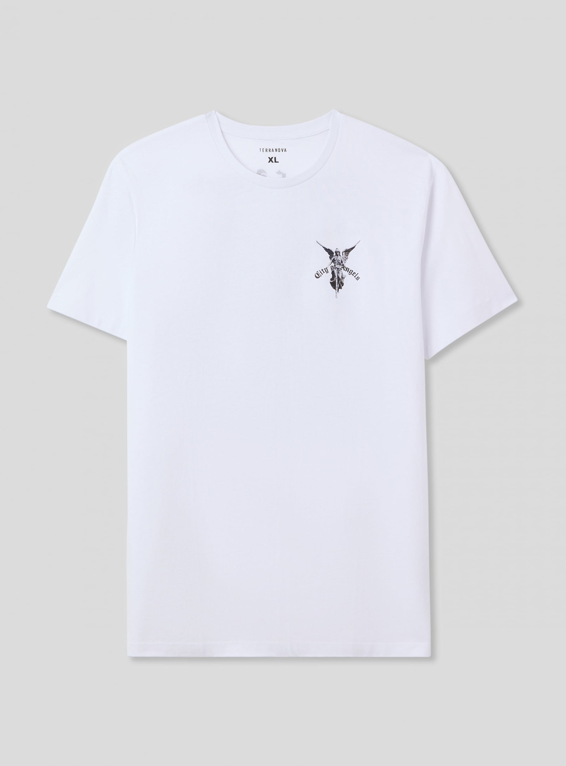 Optical white Angel print T-shirt front/back - Buy Online