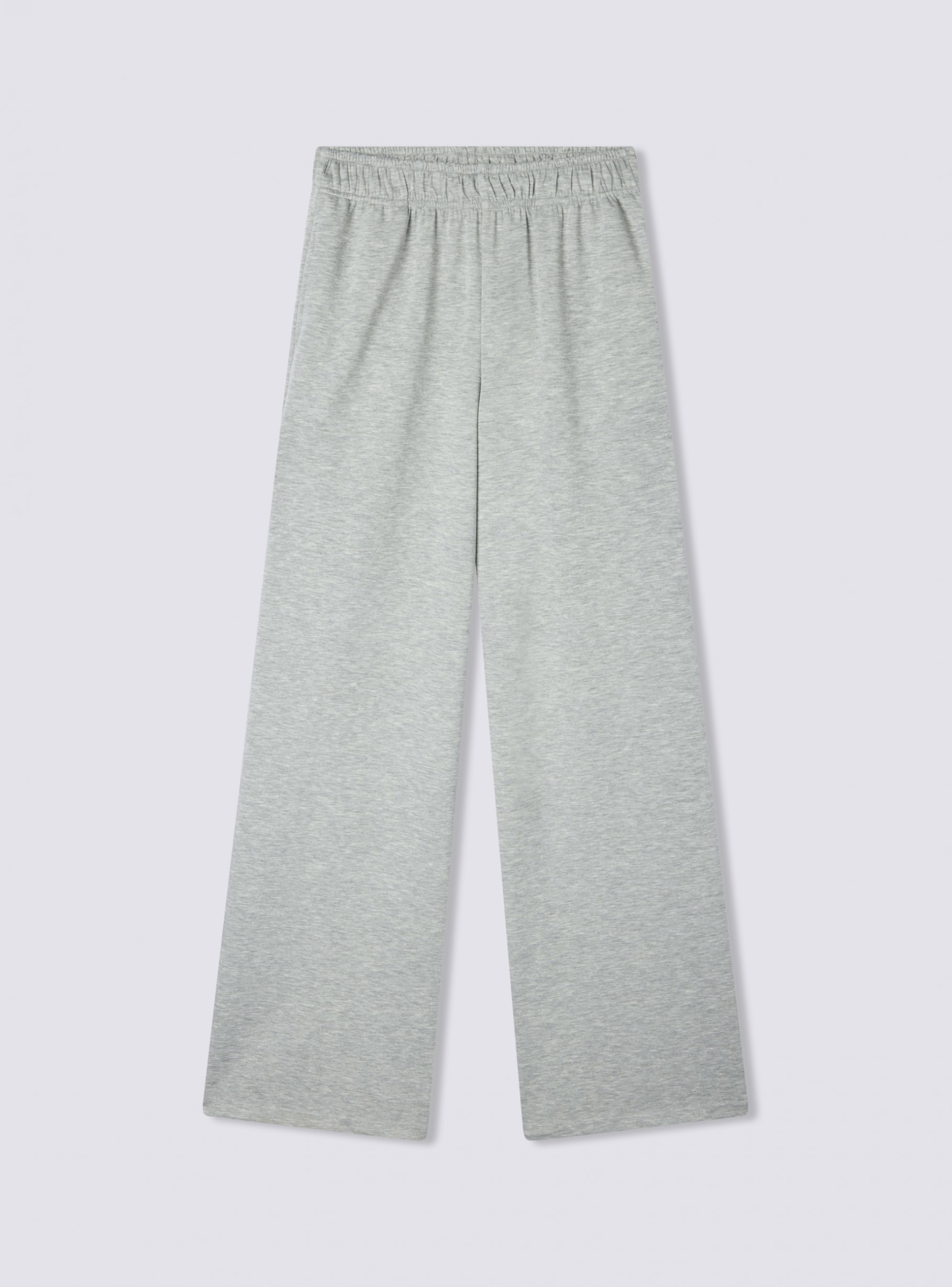 ◇Pleasenofollow◇ Tex Wide Work Pants Sand Grey Light grey melange Wide-leg tracksuit trousers - Buy Online