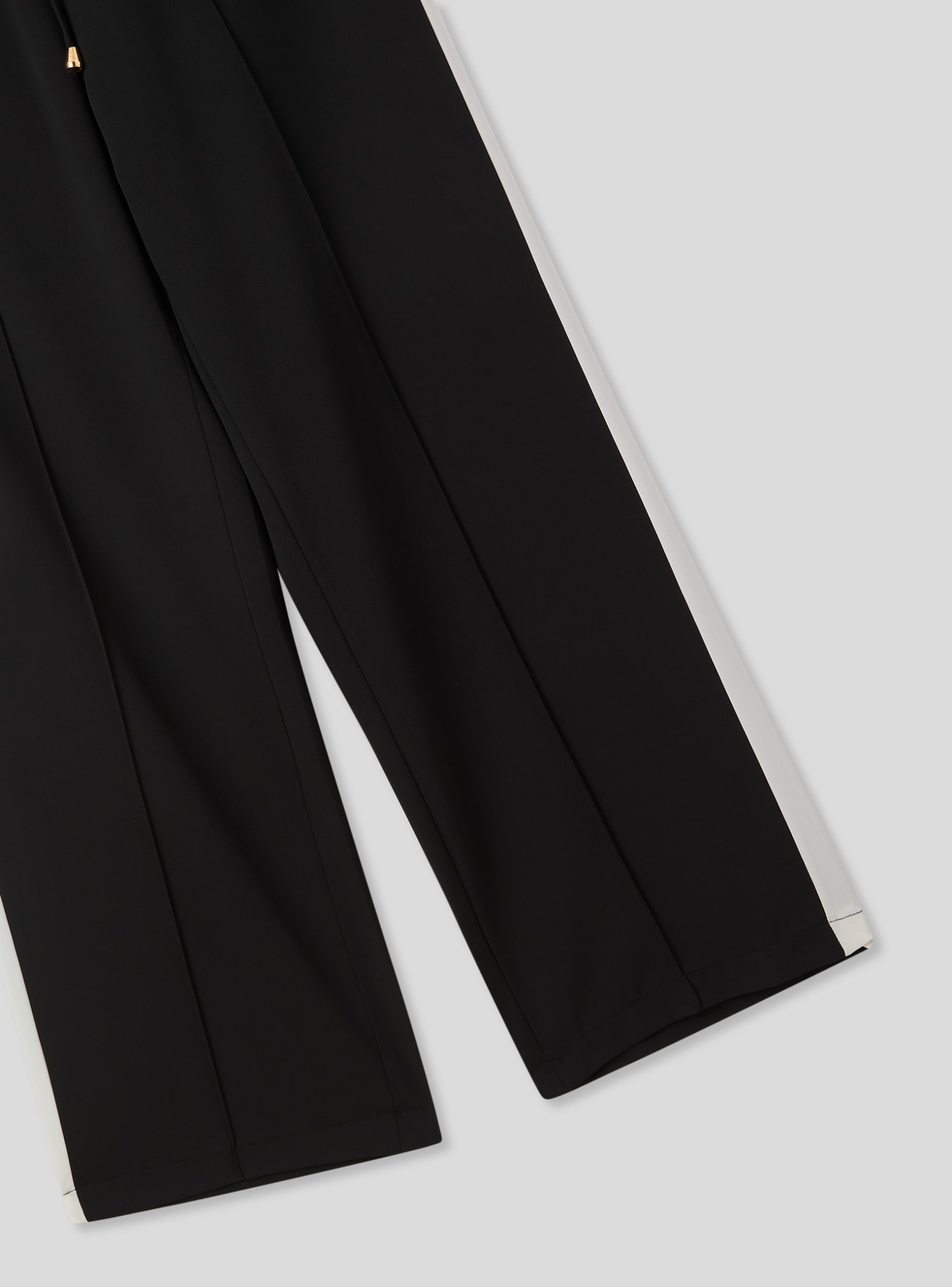 Black Wide-leg trousers with side stripe - Buy Online