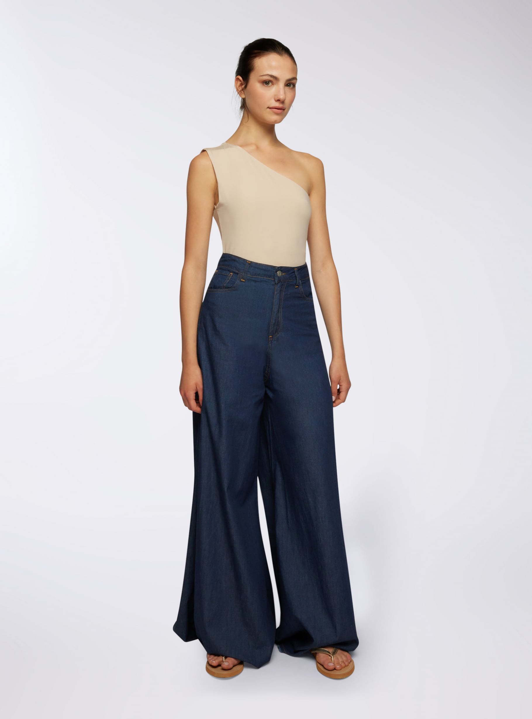 Blue denim PJTD56128PPROVA WIDELEG CHAMBRIE S030 - Buy