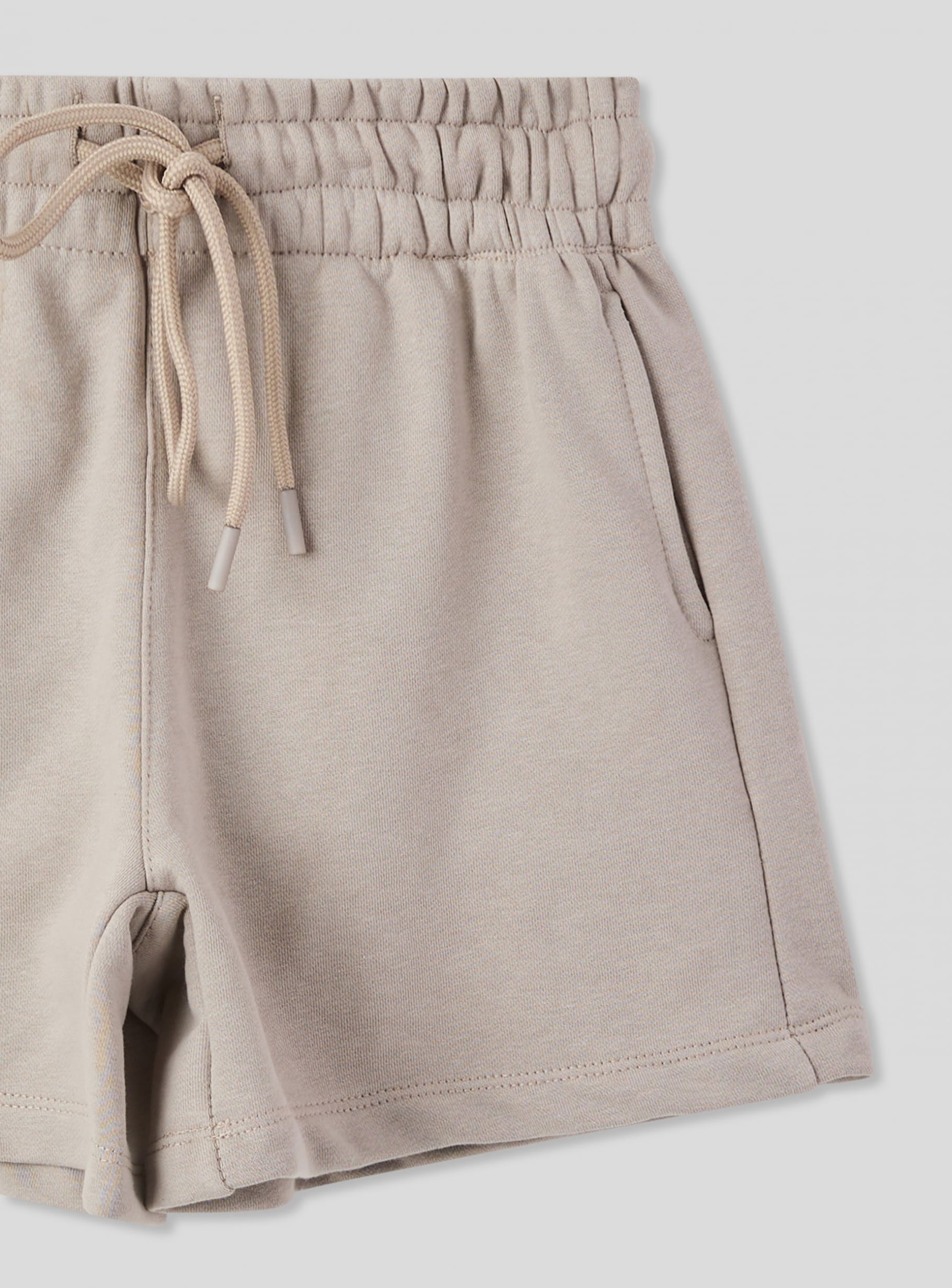 Grey light Tracksuit bermuda shorts with drawstring - Buy