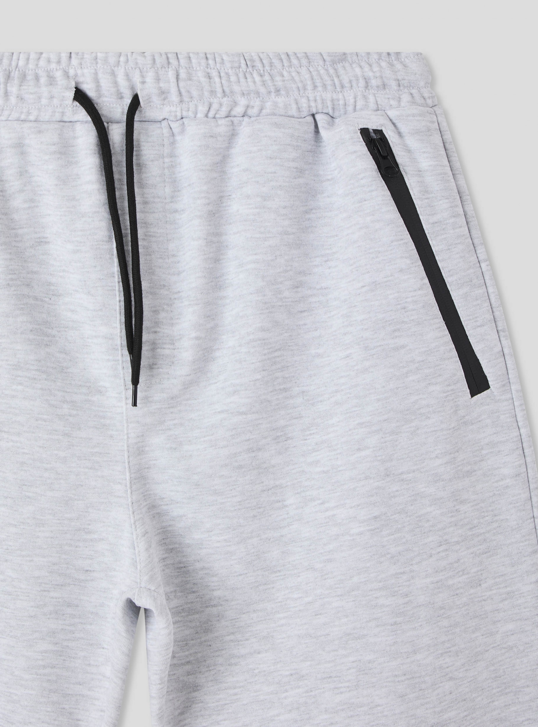 Light grey melange Technical shorts with zip pockets - Buy