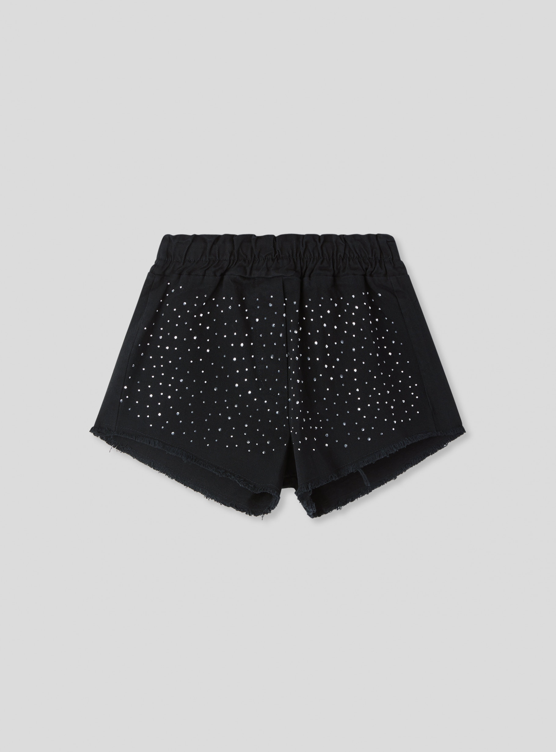 Pantaloncini con strass nero Terranova