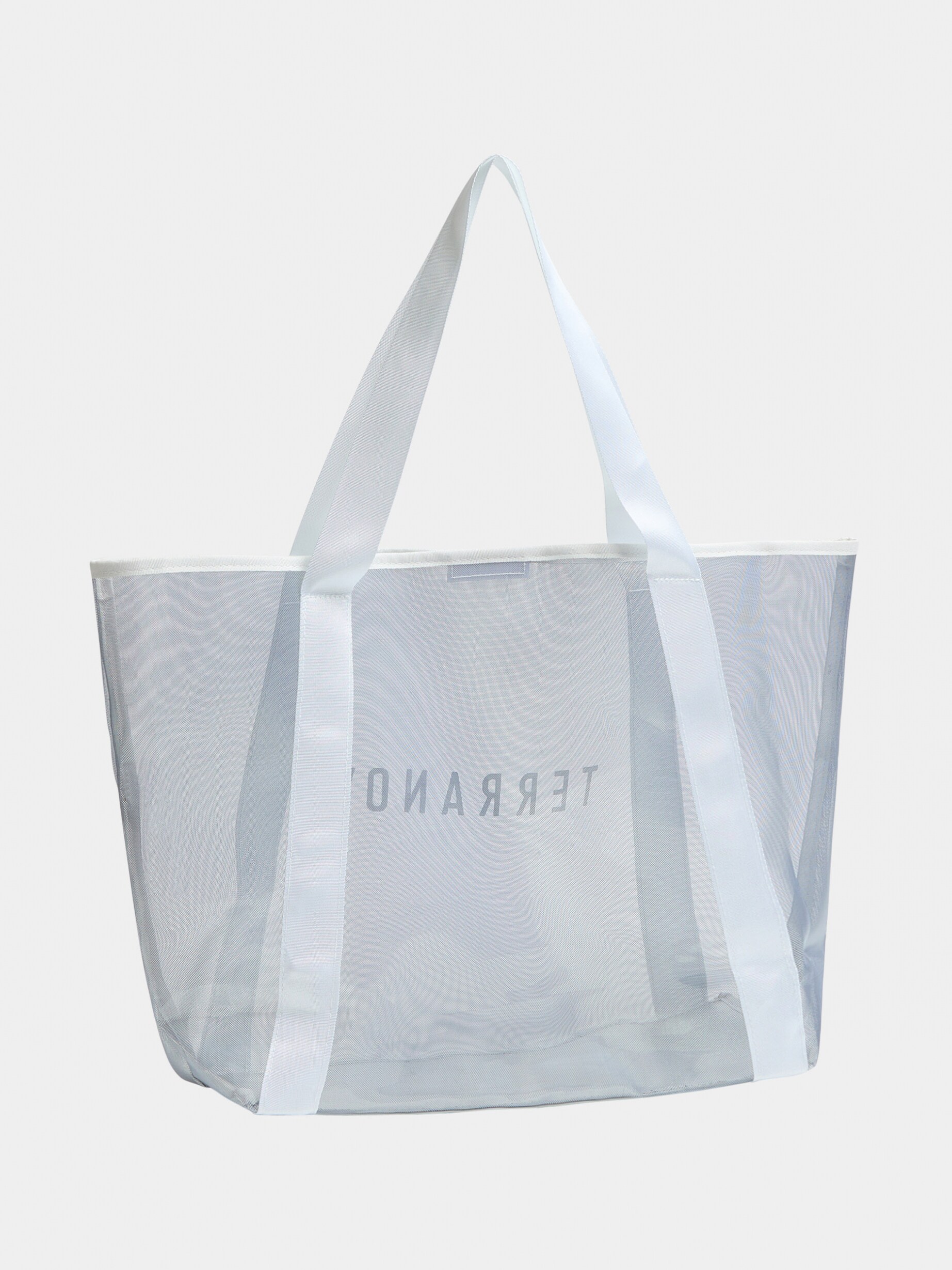 Silver Mesh shopper bag with logo Buy Online Terranova