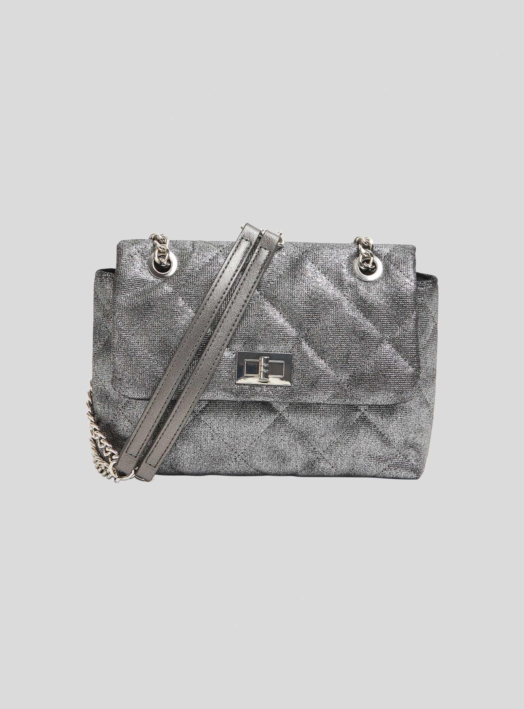 人気No.1 bag crossbody Quilted Silver - Terranova | Online Buy ショルダーバッグ