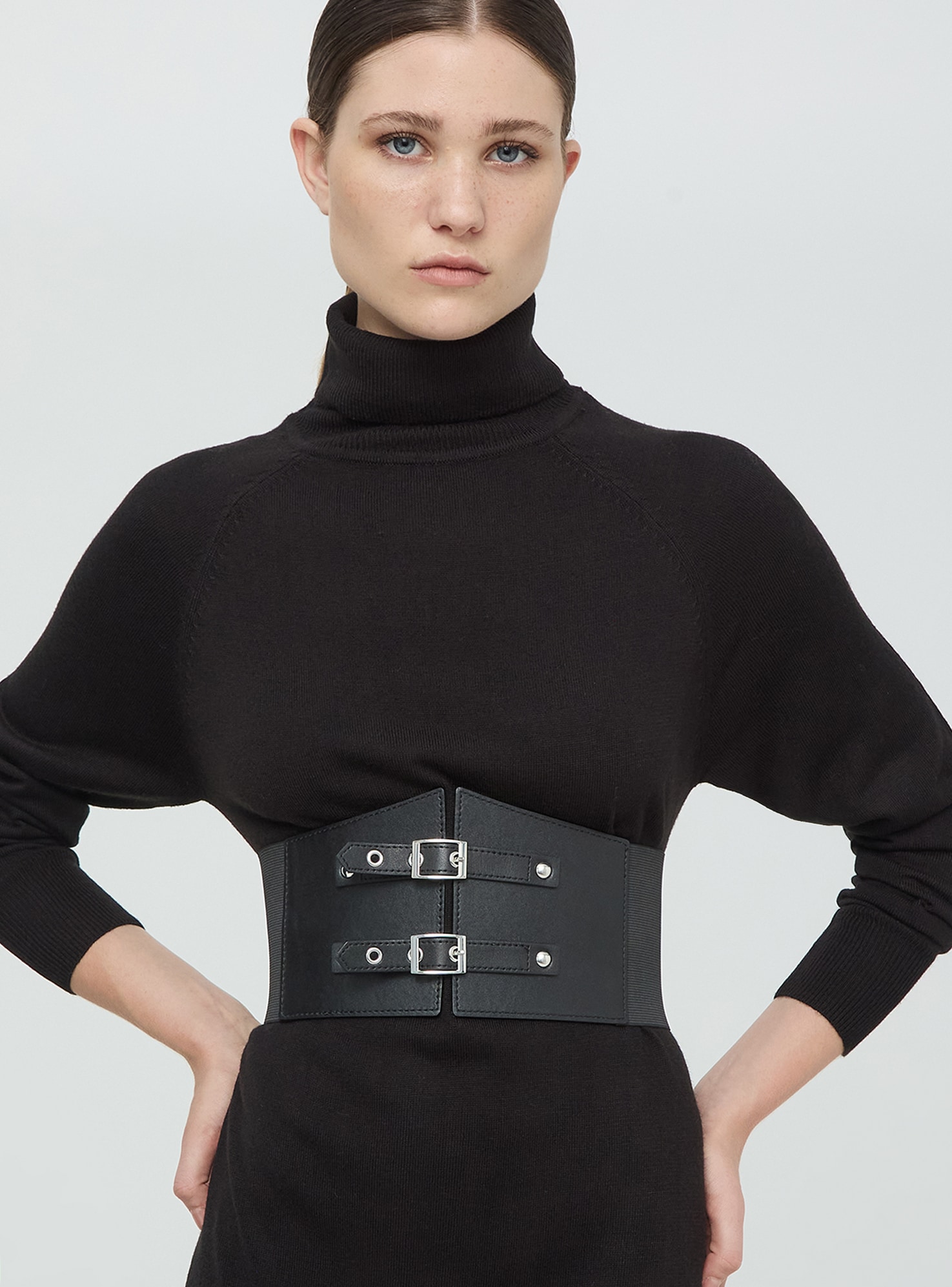 Ceinture large noir outlet