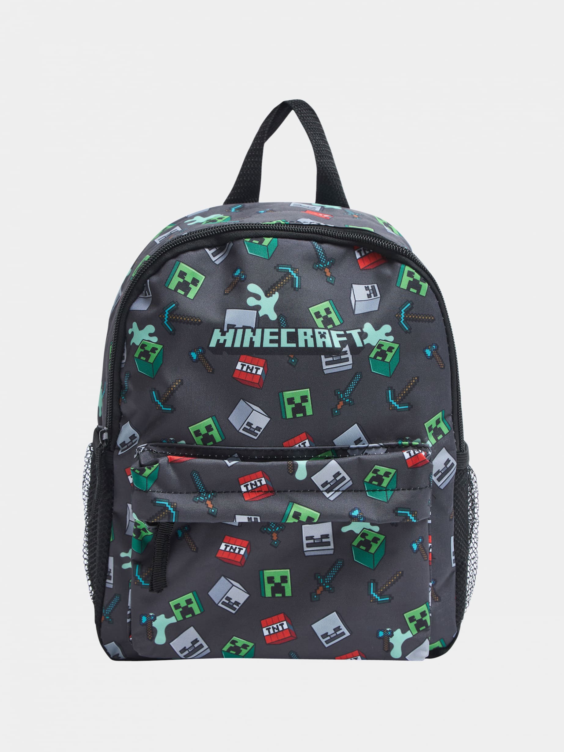 Var grey Backpack all over with Minecraft print Buy Online Terranova
