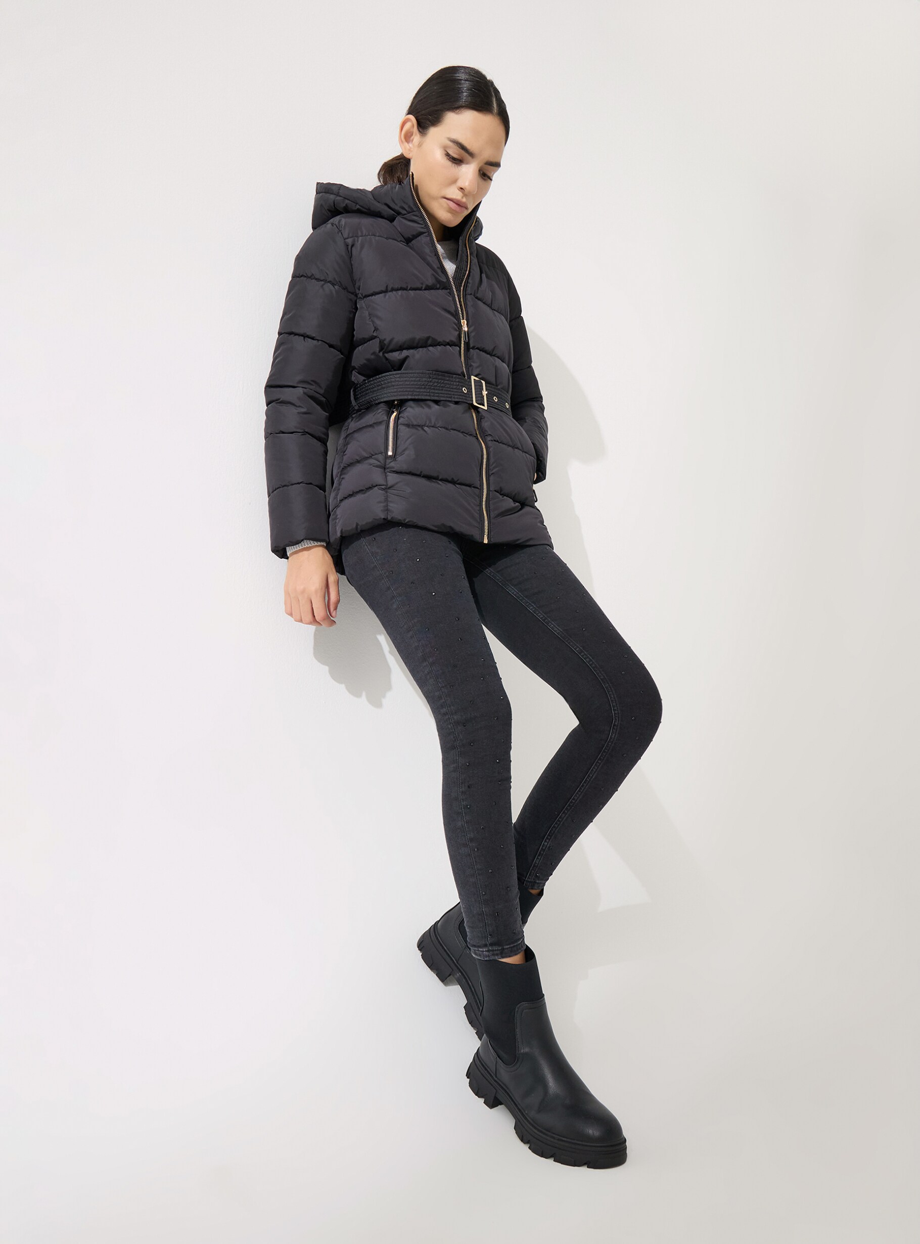 Faux leather Chelsea combat boots black Terranova