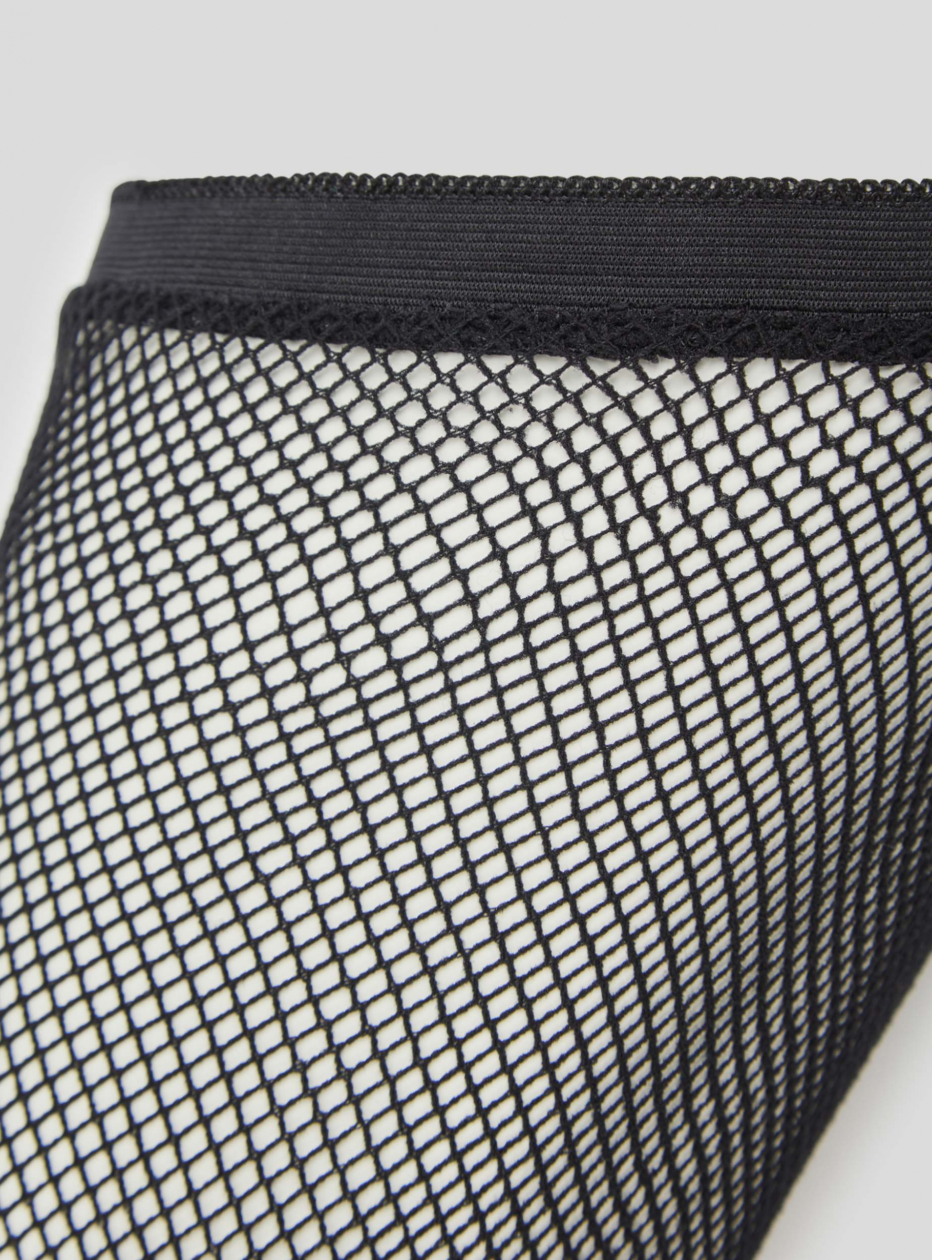 Collant Résille - Sexy - Taille Haute - Extensible - Noir - Strass