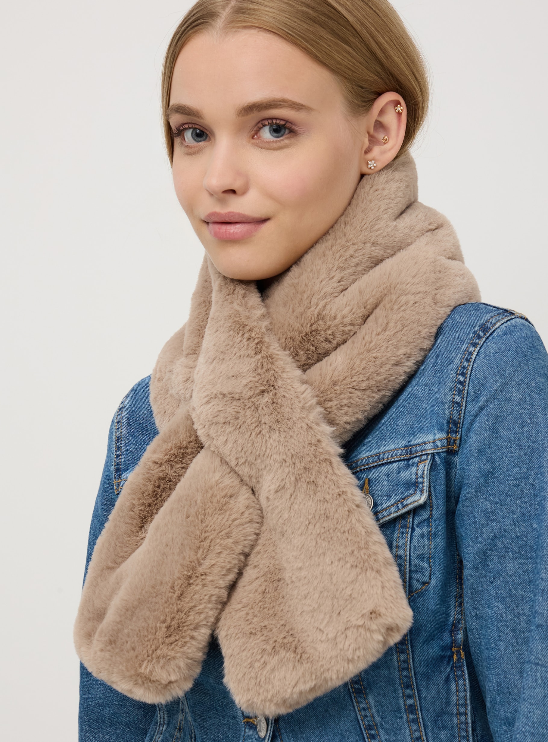 Scarf Falconeri Stola Con Pelliccia Stola Sciarpa Con Pelliccia