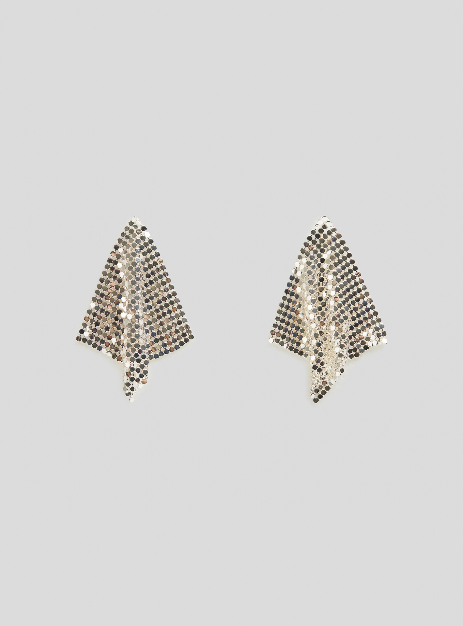 Silver mesh earrings online