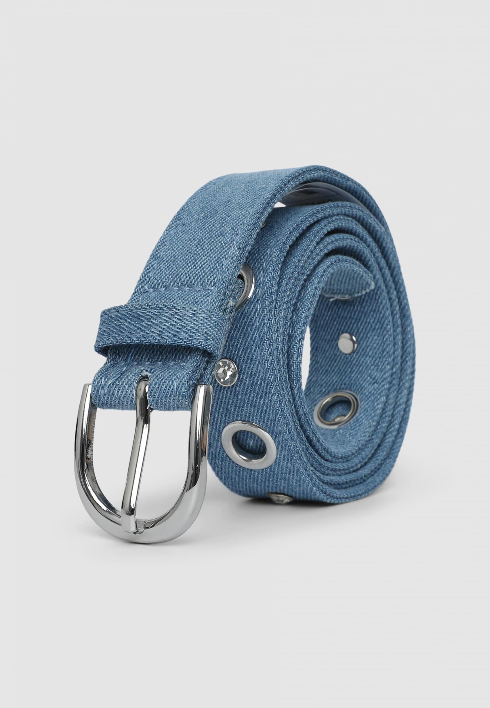【U LAN】Gradient eyelet denim belt Denim belt - RUNWAY, midnightblue | Sportmax