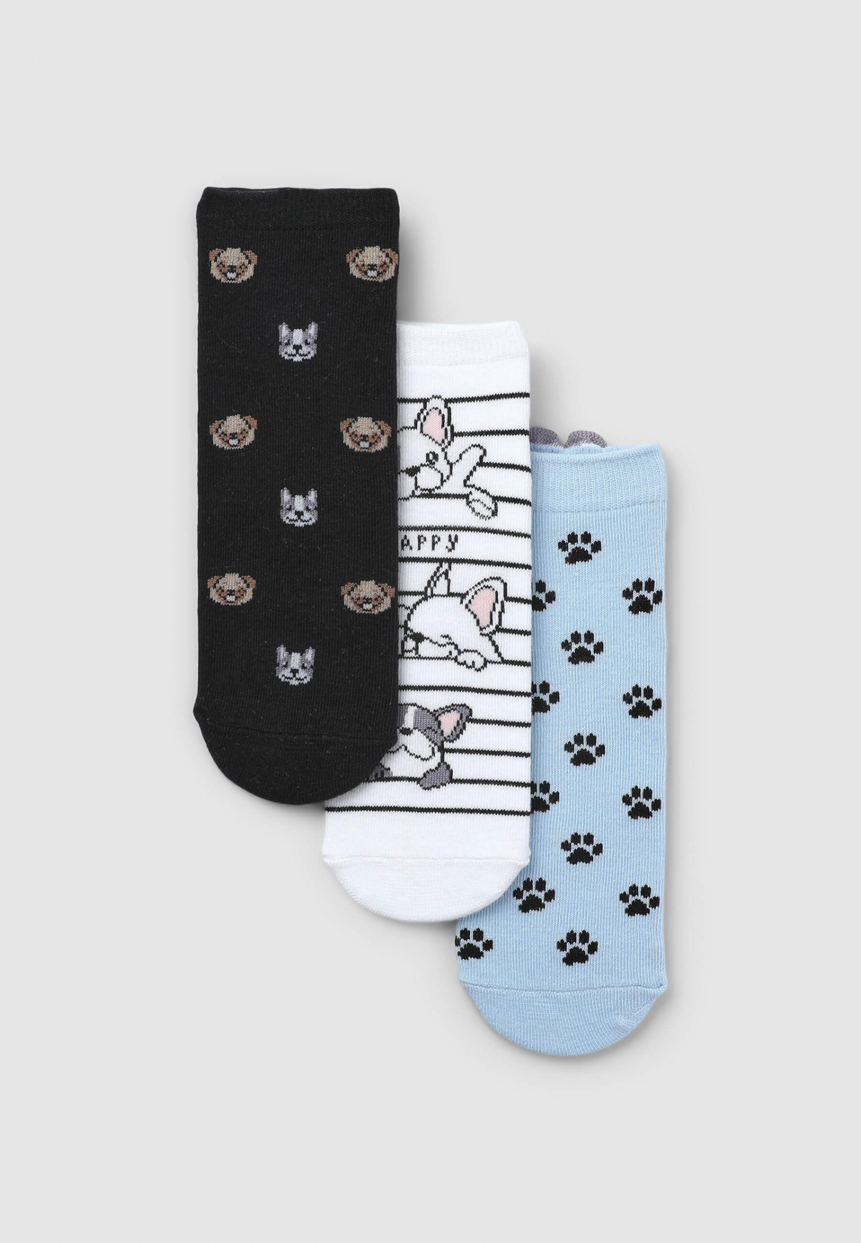 Pack Di 3 Paia Di Calzini Corti Con Stampa Animalier - NOVITÀ - Foto 3