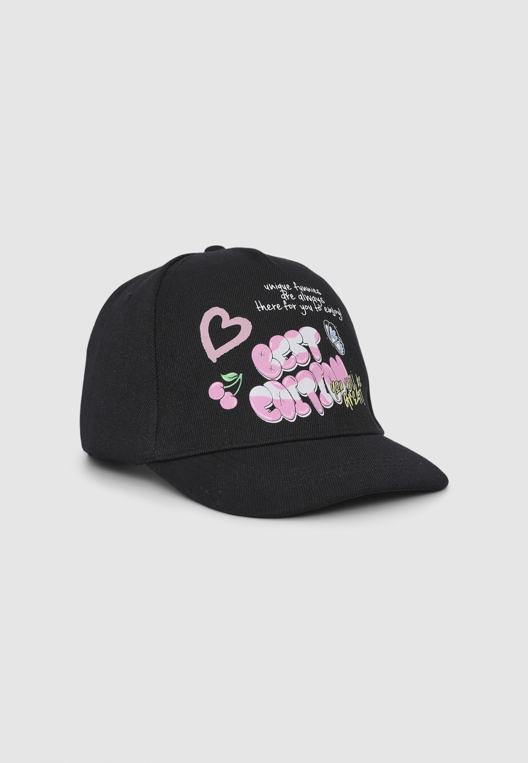 【即納！最大半額！】 print graffiti with cap Baseball Black - Terranova | Online Buy 帽子