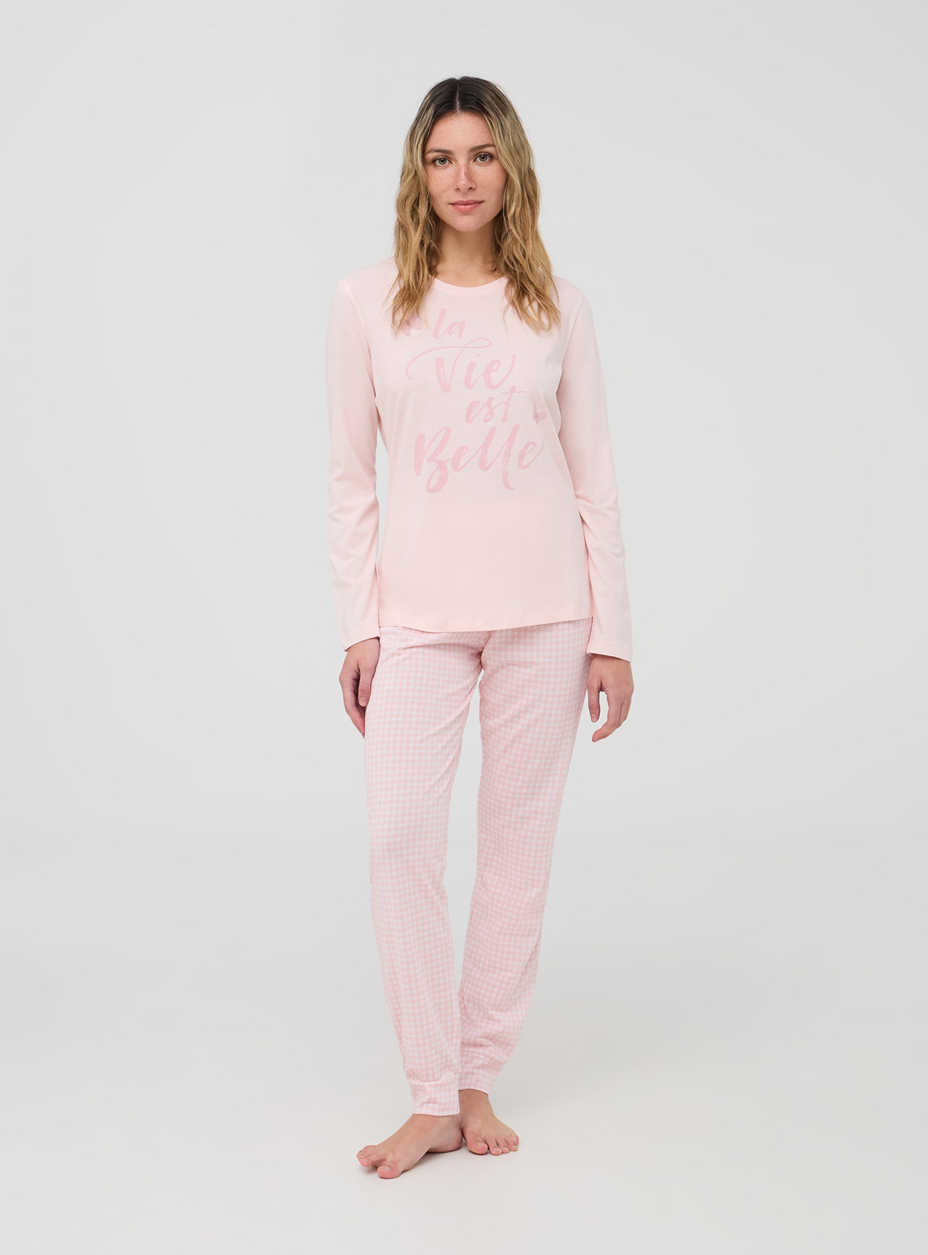 Set pigiama con scritta Rosa chiaro Acquista Online Terranova