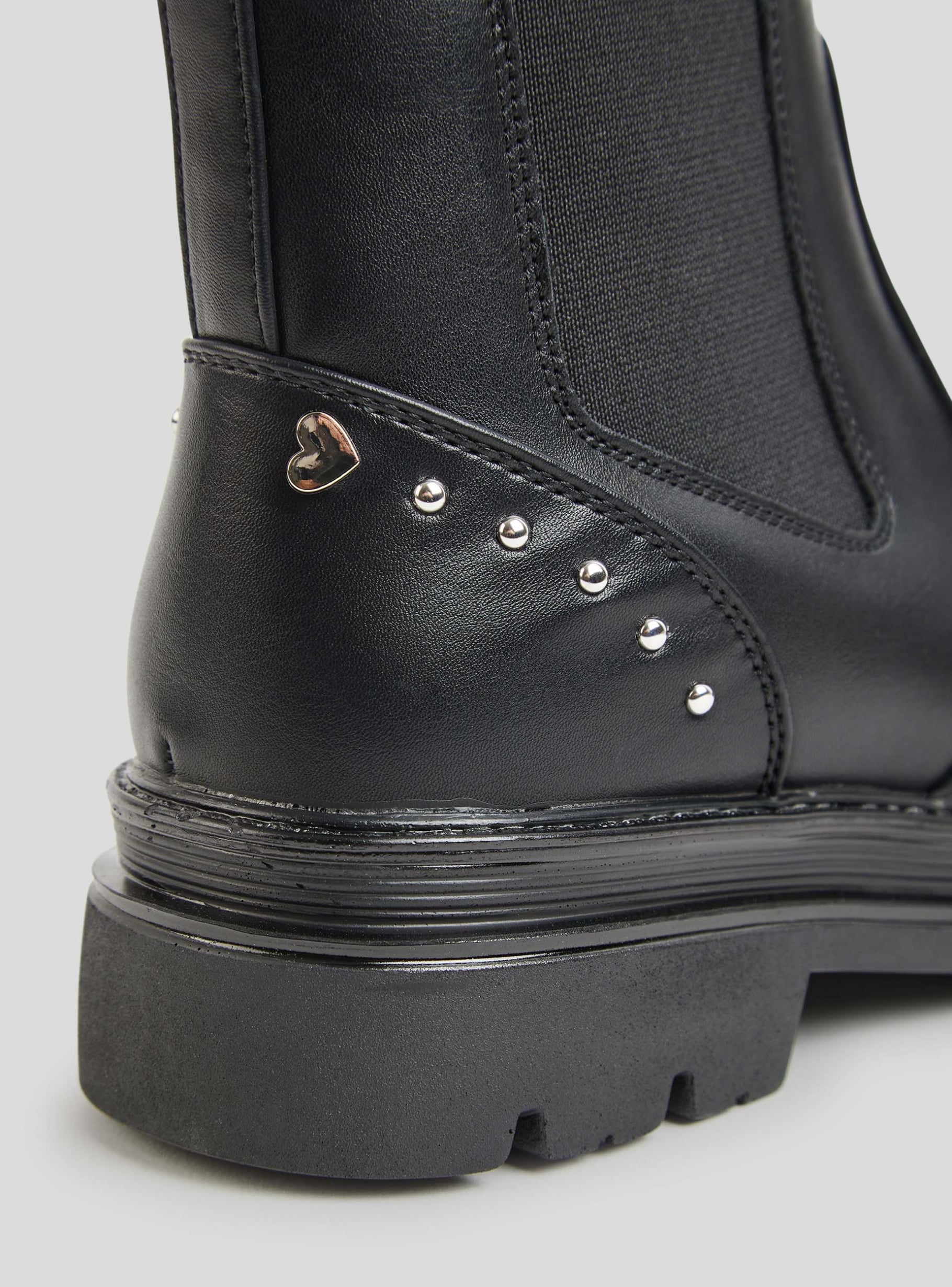 Ankle Boots Boots Nieten Schwarz Chelsea Boots Stiefel Glitzer - Main Image