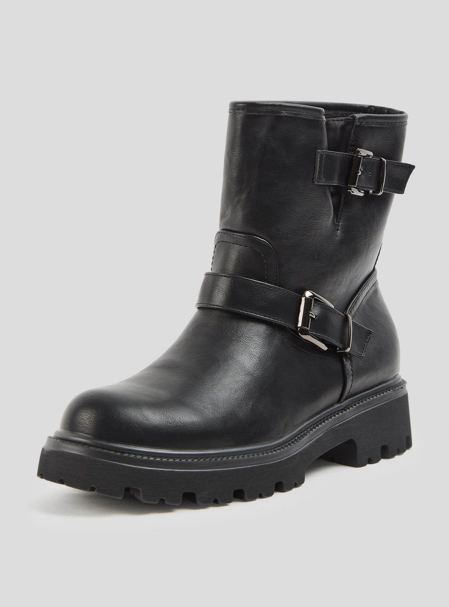 ロングブーツ NOIRNINE Leather Buckle Boots 4BMM039 Black Biker boots - Buy Online | Terranova