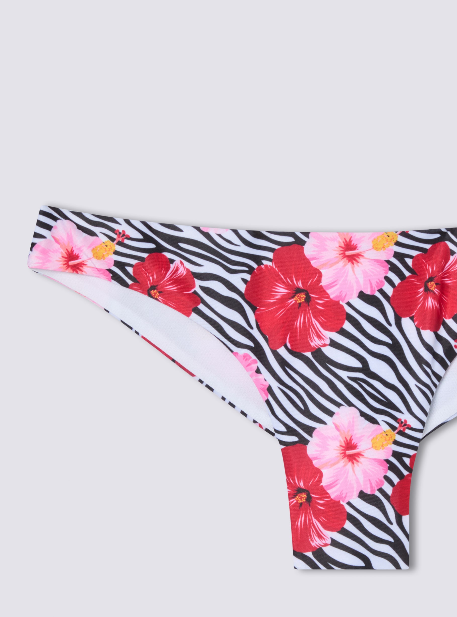 Var optical whiteico Brazilian zebra print bikini brief