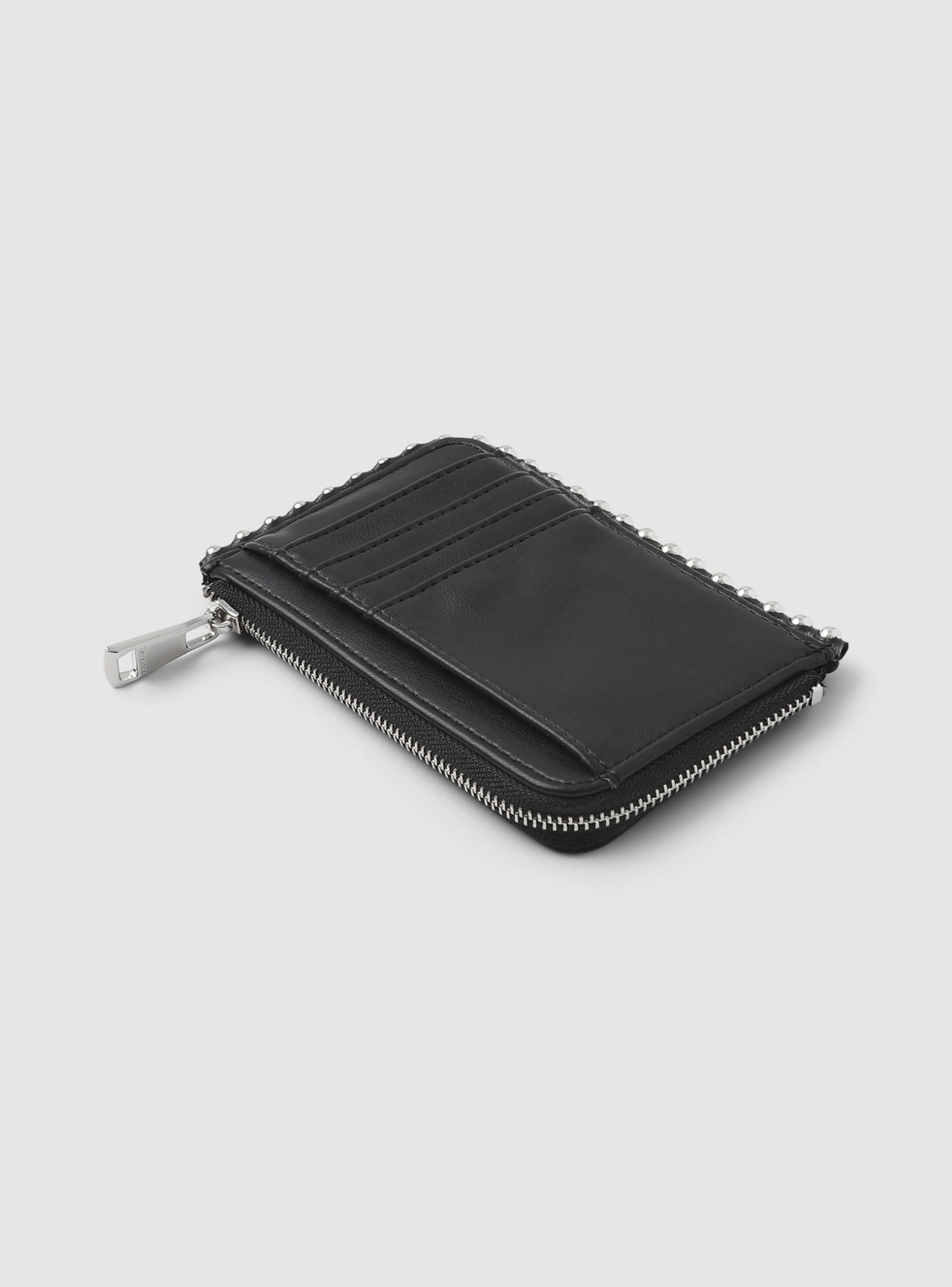 ★lemasque★ Nova Tesla Zipper Western Card Wallet Black L19 Pflugerville Card Wallet - Black - Bull Sheath Leather