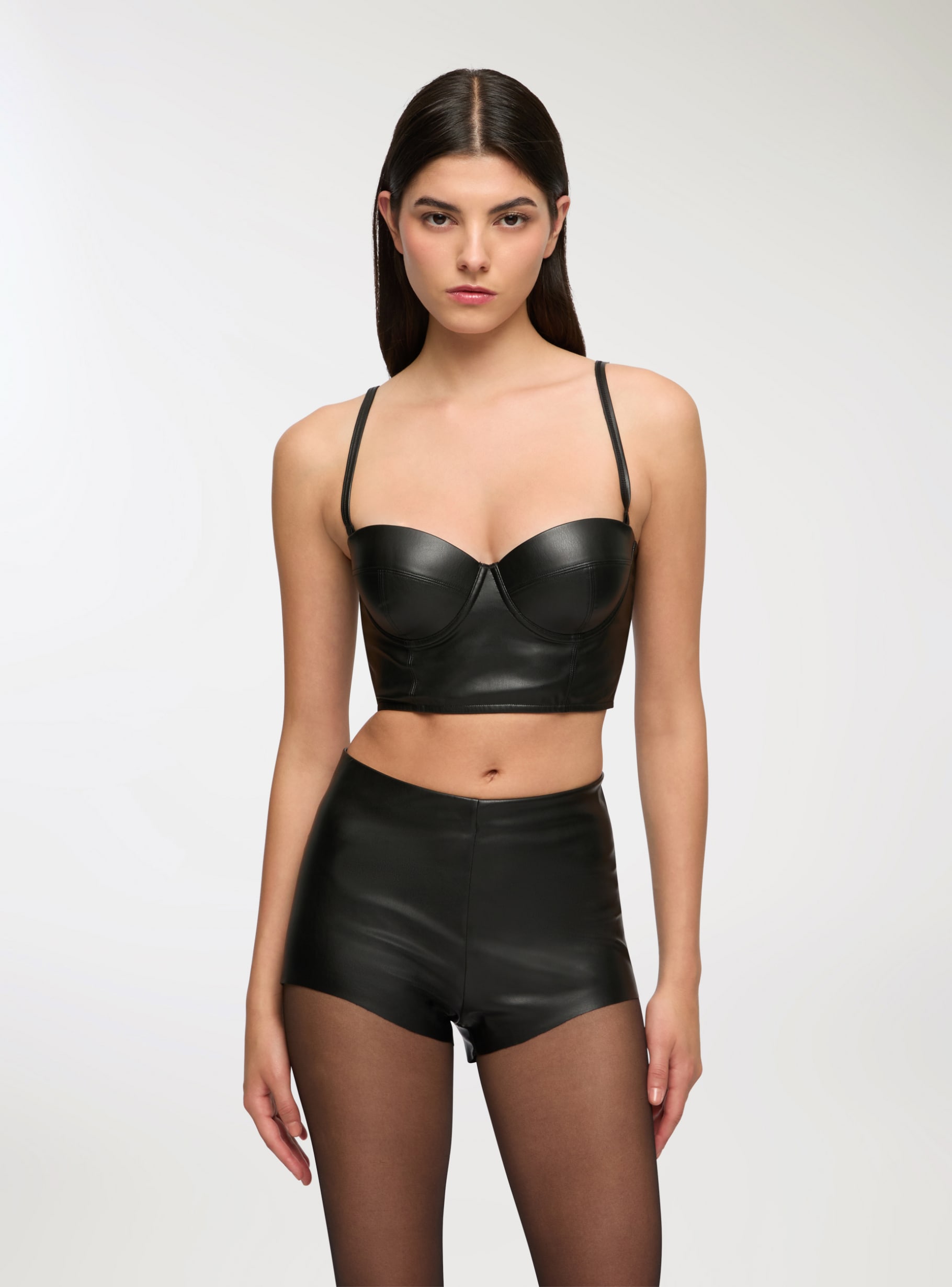 Corsetto similpelle Nero Acquista Online Terranova