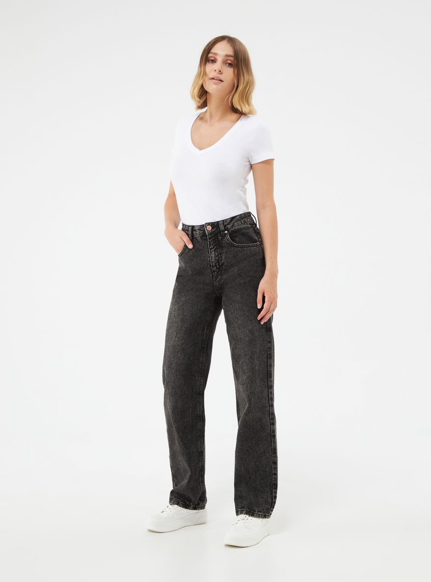 Pantalone Jeans Lungo Mujer Terranova