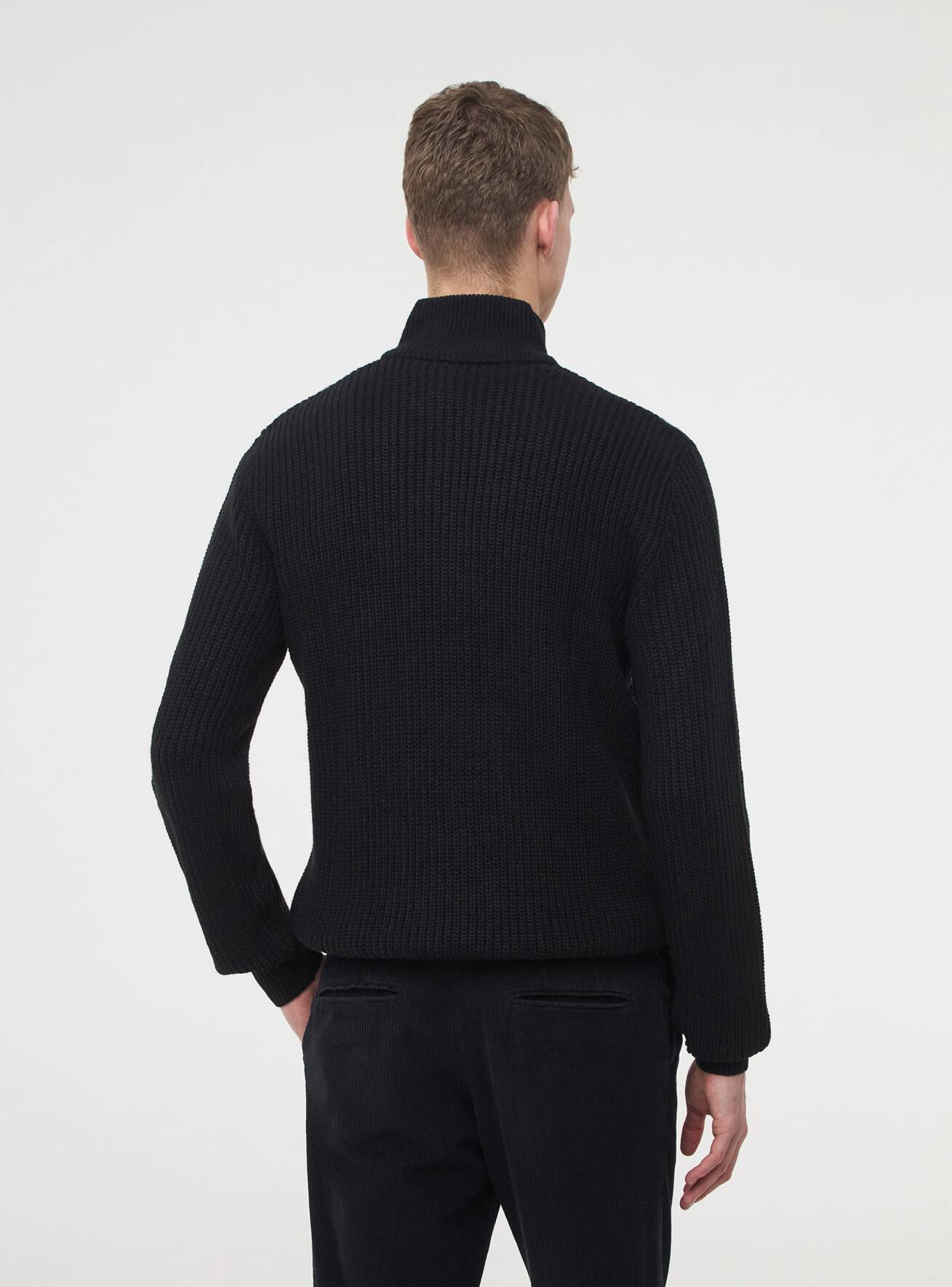 Maglione con half zip Nero Acquista Online Terranova
