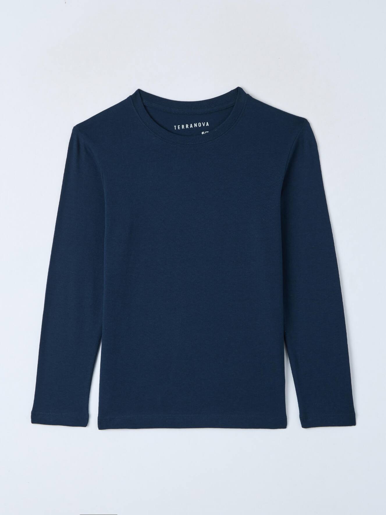 Blue navy Plain cotton T shirt Buy Online Terranova