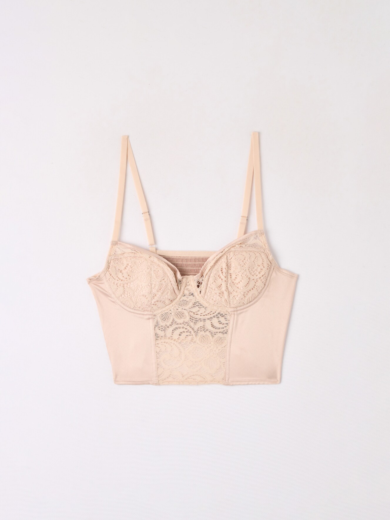Top corsetto pizzo Beige chiaro Acquista Online Terranova