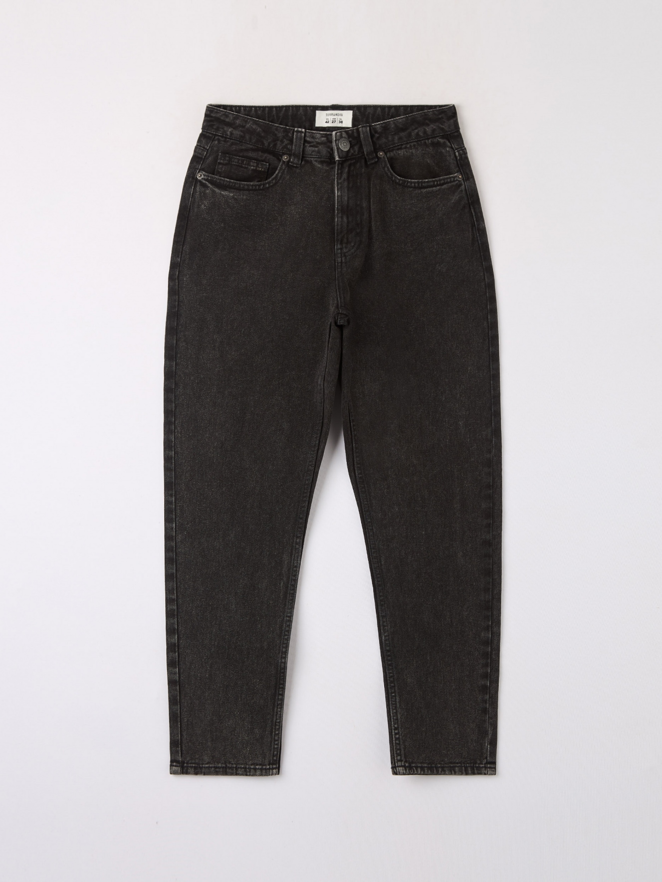 Black Single colour mom fit jeans Buy Online Terranova