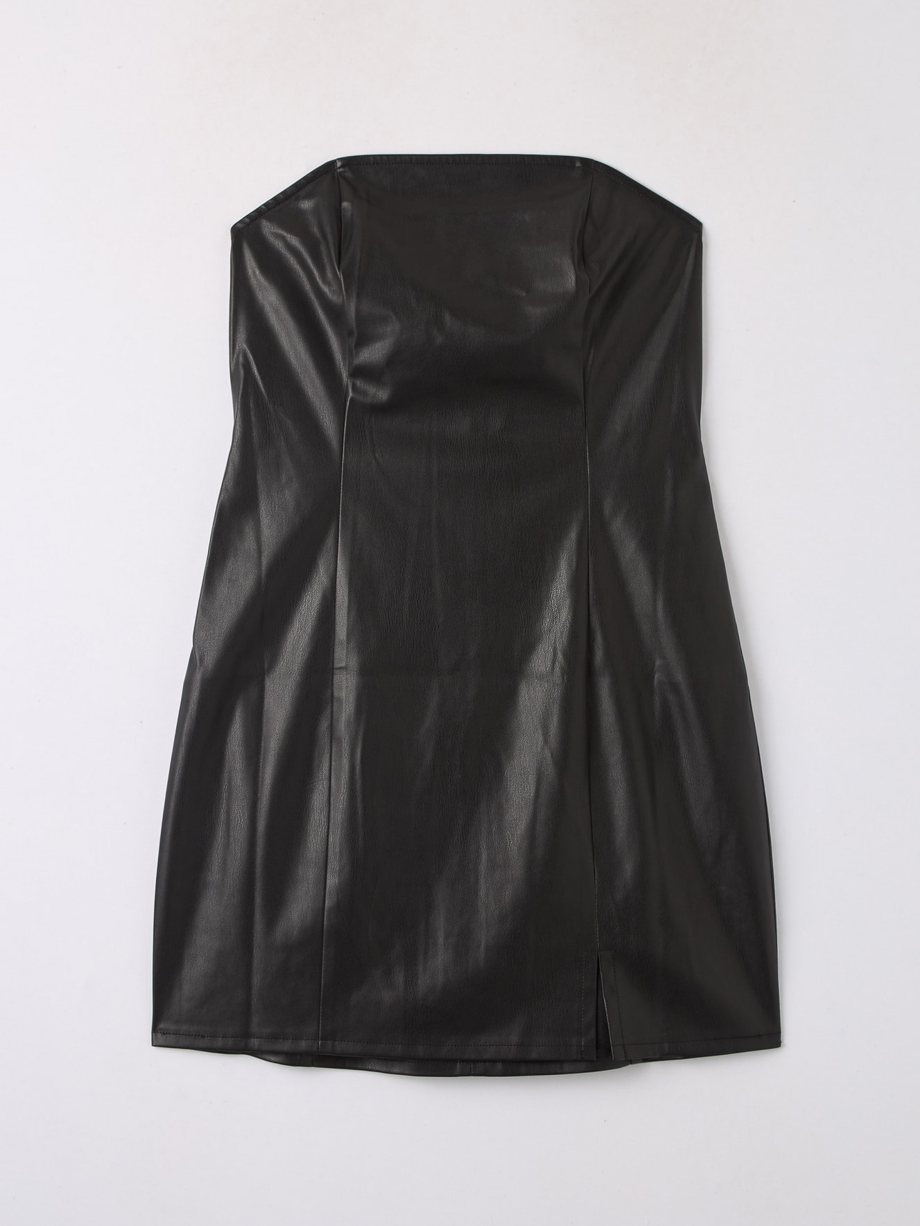Vestito in pelle nero new arrivals