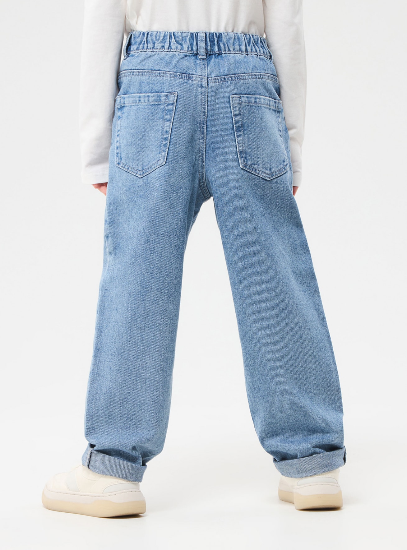 Var middle blue denim Mom jeans with rhinestones - Buy Var middle blue denim Mom jeans with rhinestones - Buy