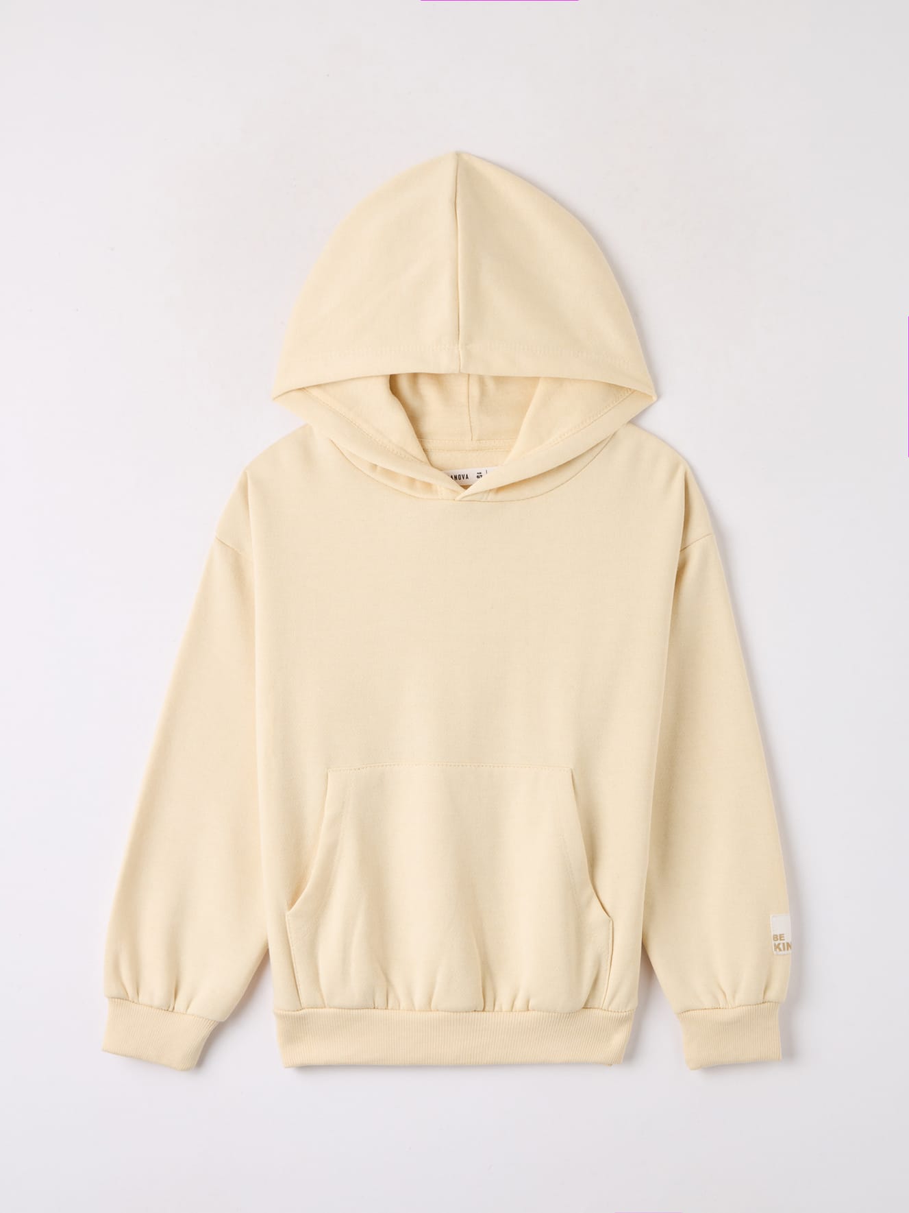 One colour hoodies top