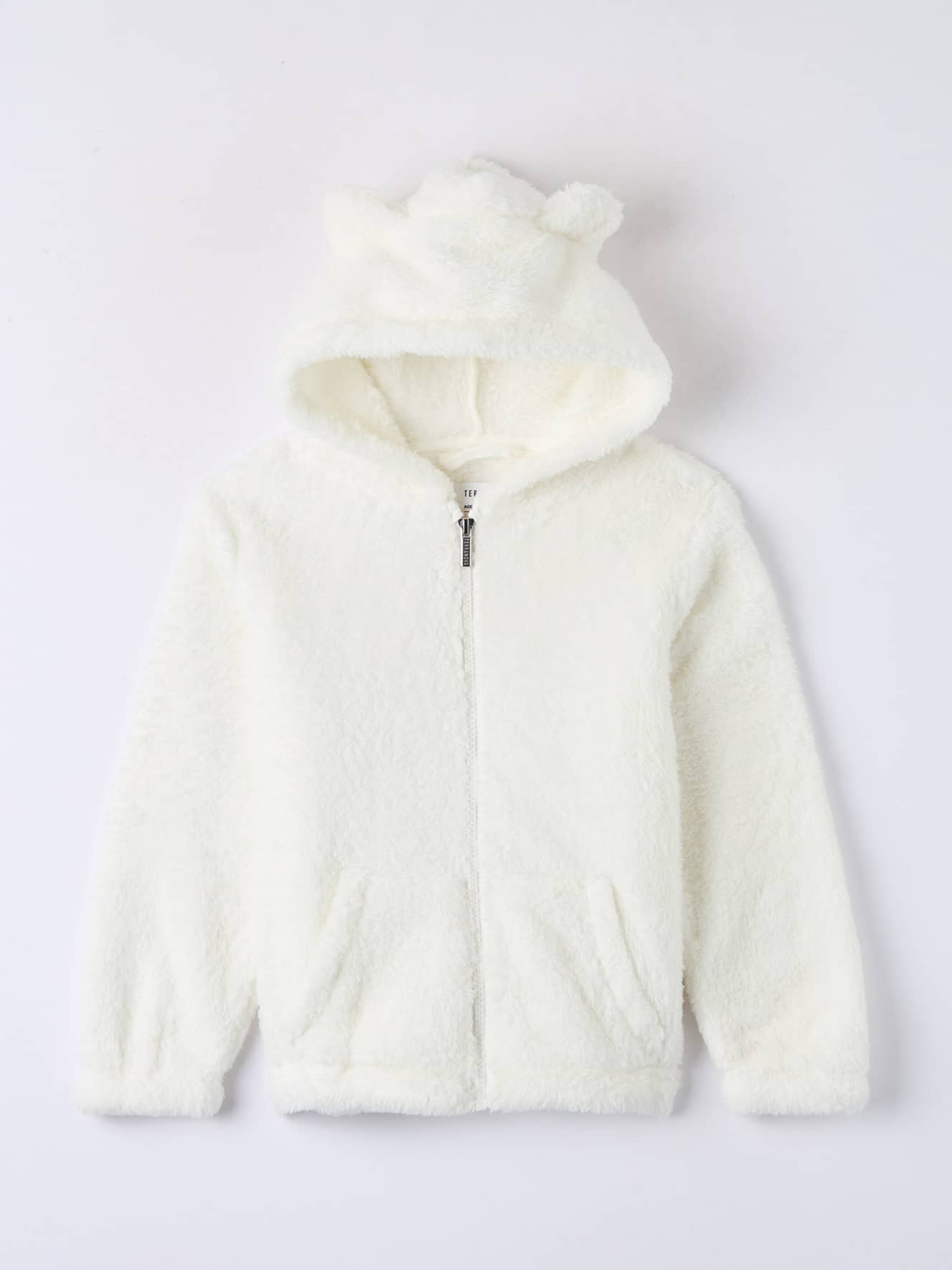 Girls sherpa hoodie top