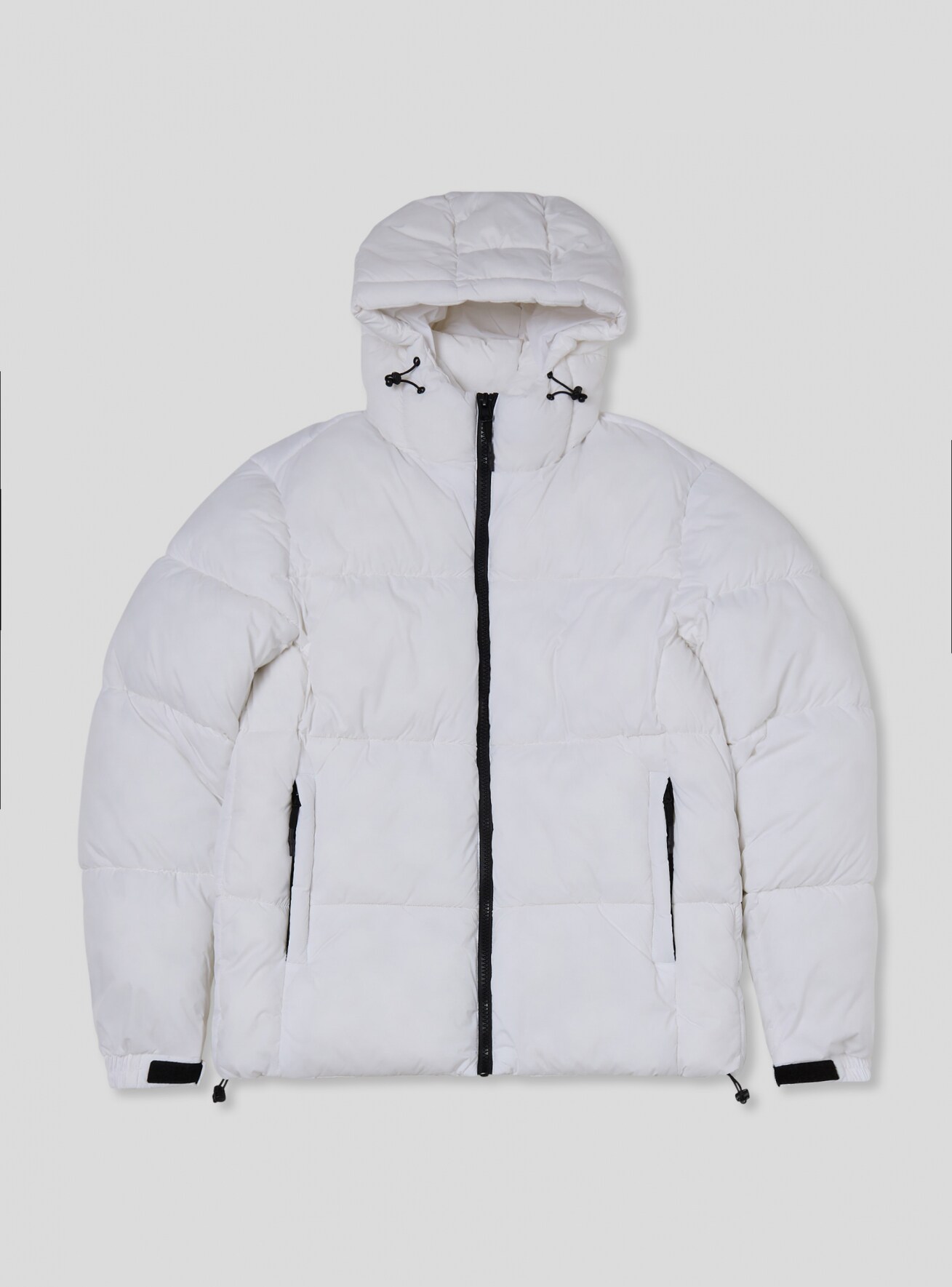 Optical white Padded jacket with hood Buy Online Terranova