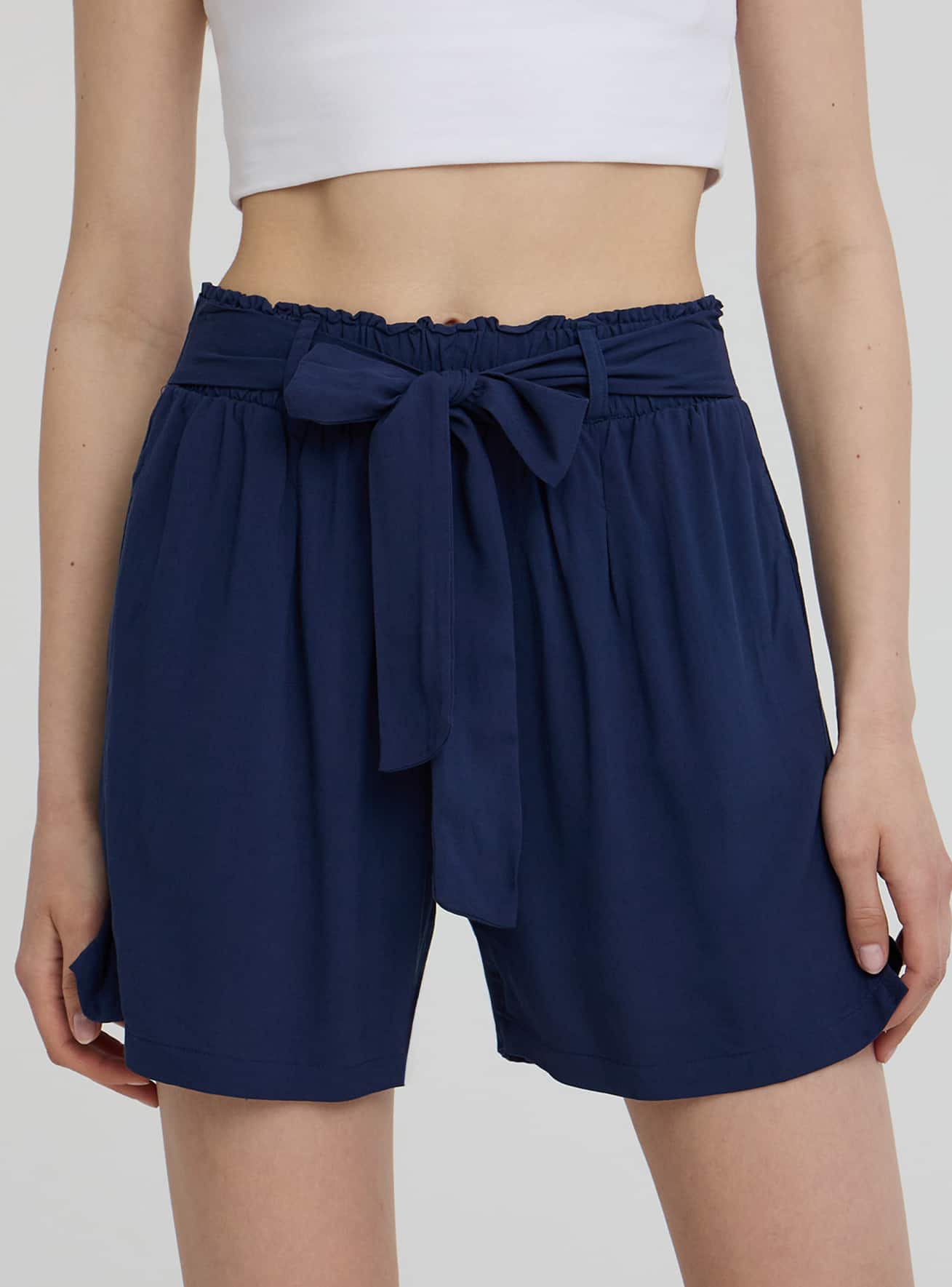 Shorts in viscosa con fusciacca