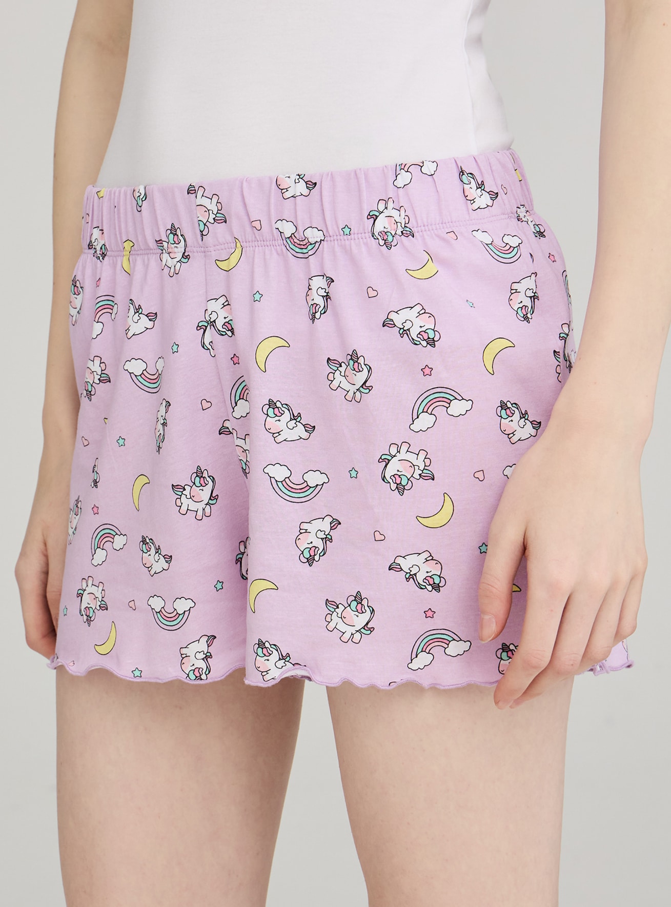 Shorts pigiama stampe unicorno